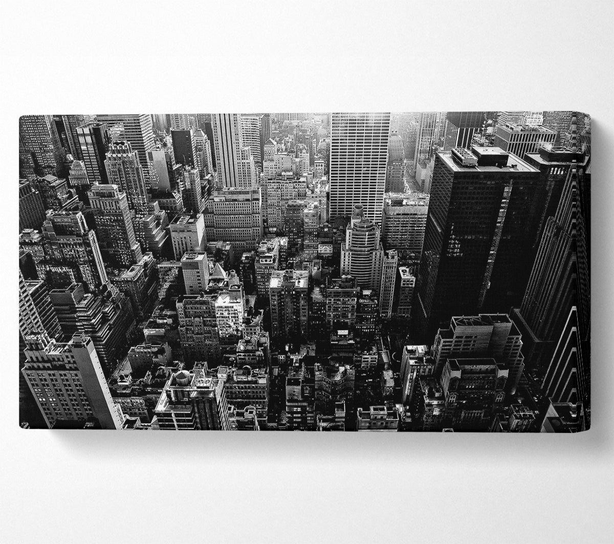 A View From The Empire State Building Black n White Canvas Print