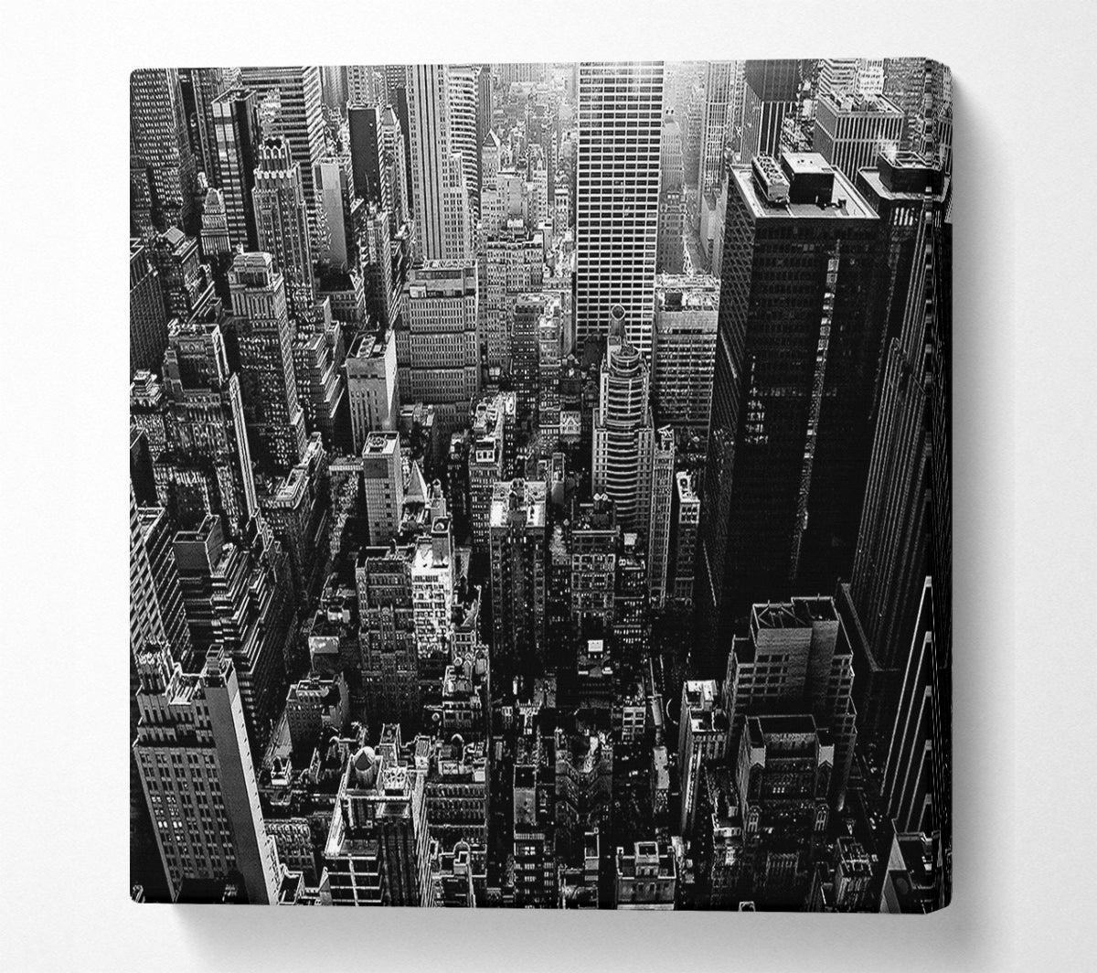 A View From The Empire State Building Black n White Canvas Print