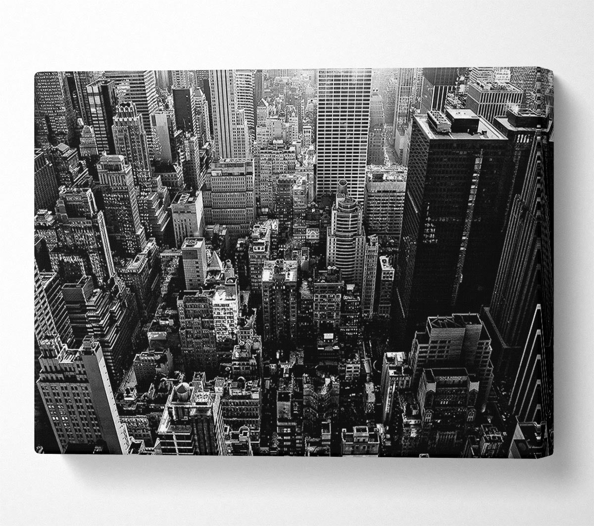 A View From The Empire State Building Black n White Canvas Print