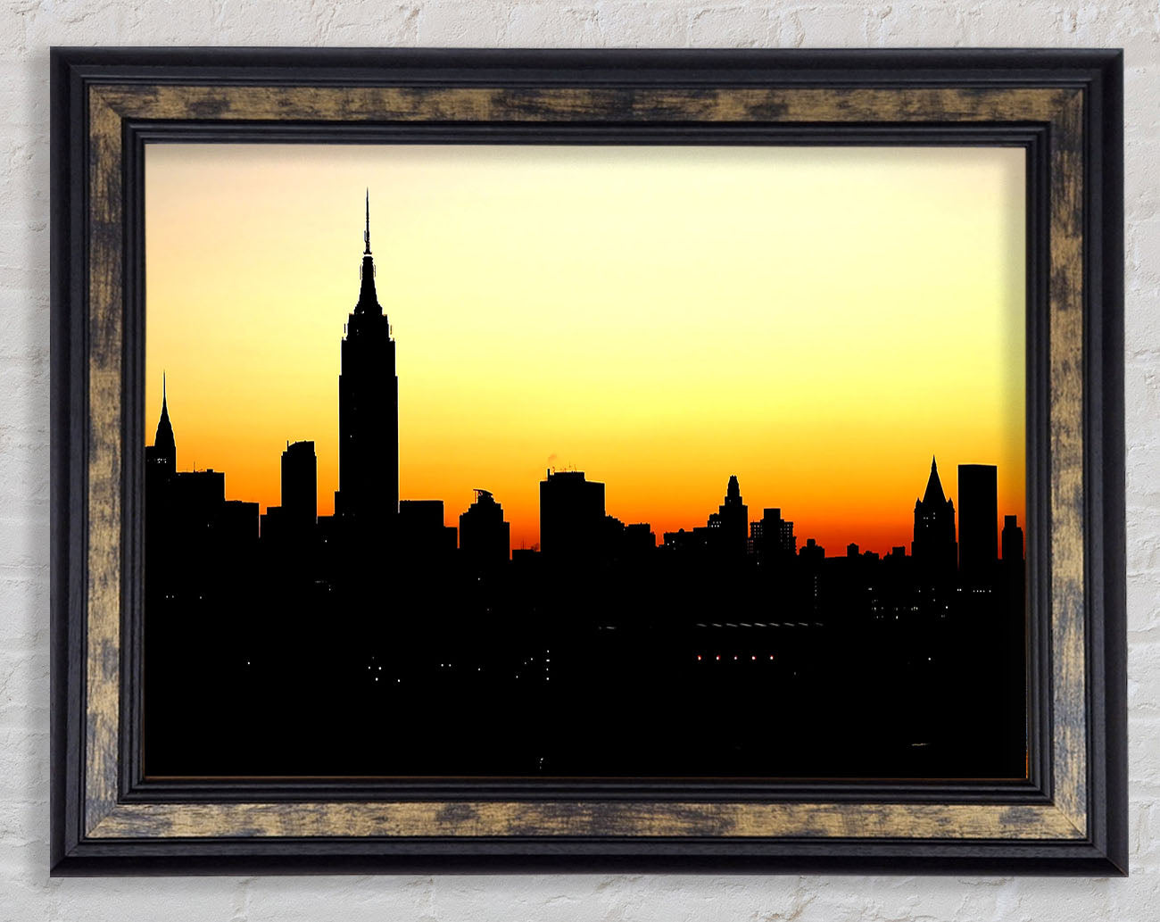 Empire State Building NYC At Sunset Framed Print