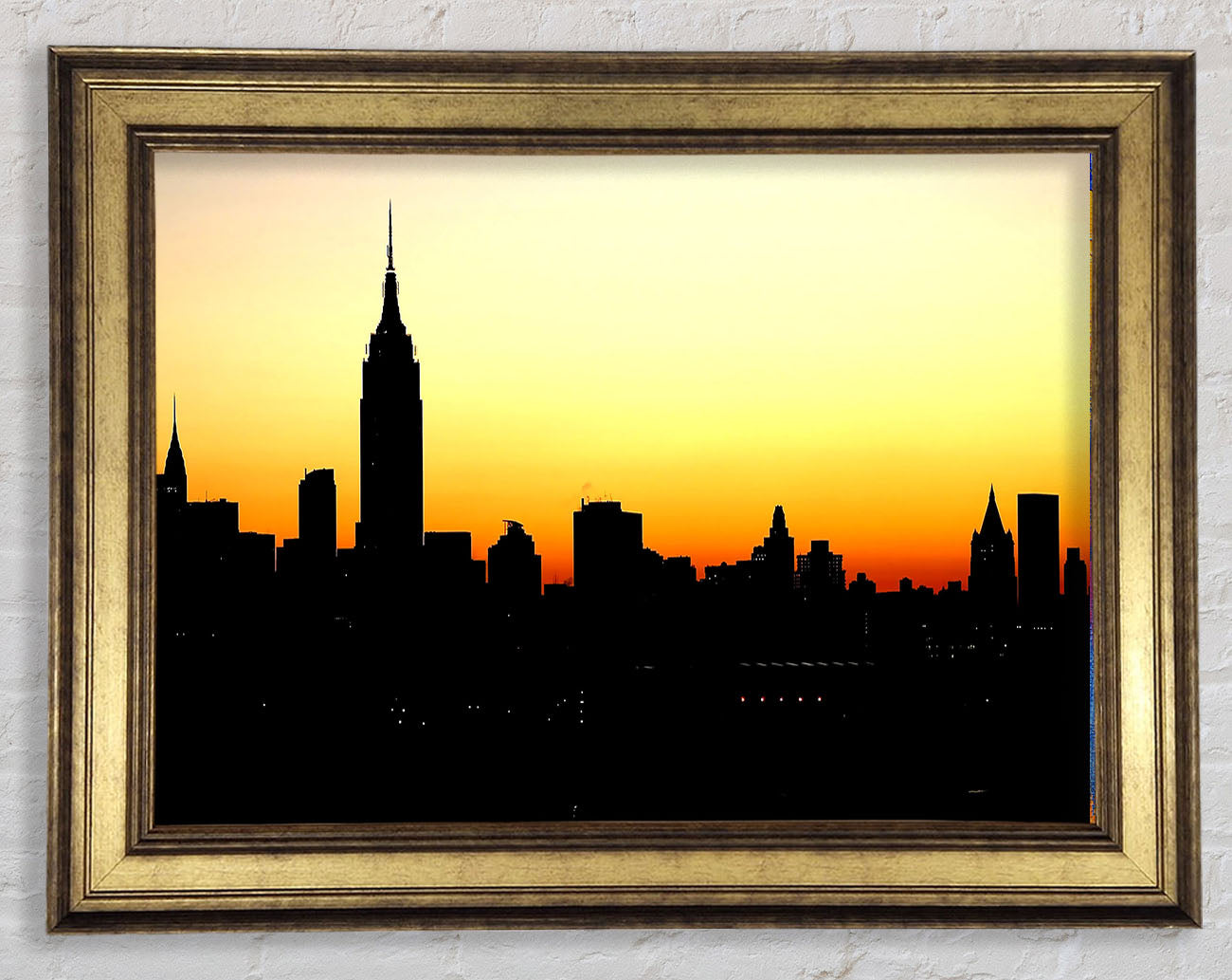 Empire State Building NYC At Sunset Framed Print