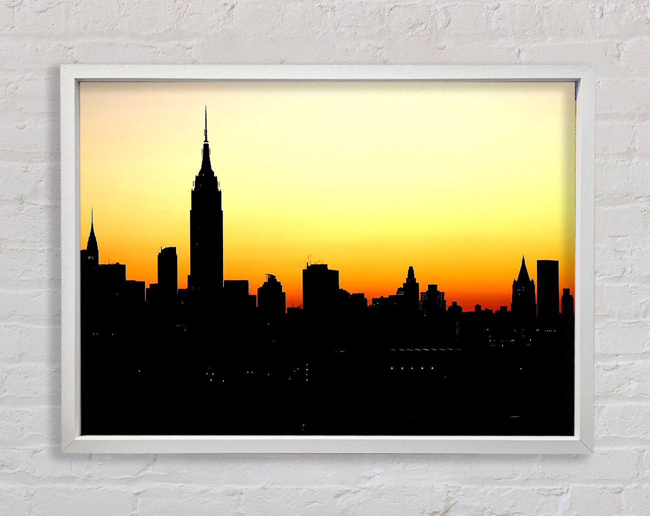Empire State Building NYC At Sunset Framed Print