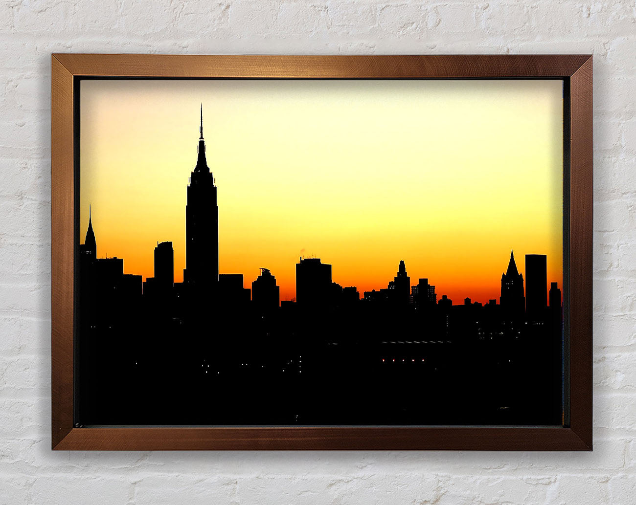 Empire State Building NYC At Sunset Framed Print