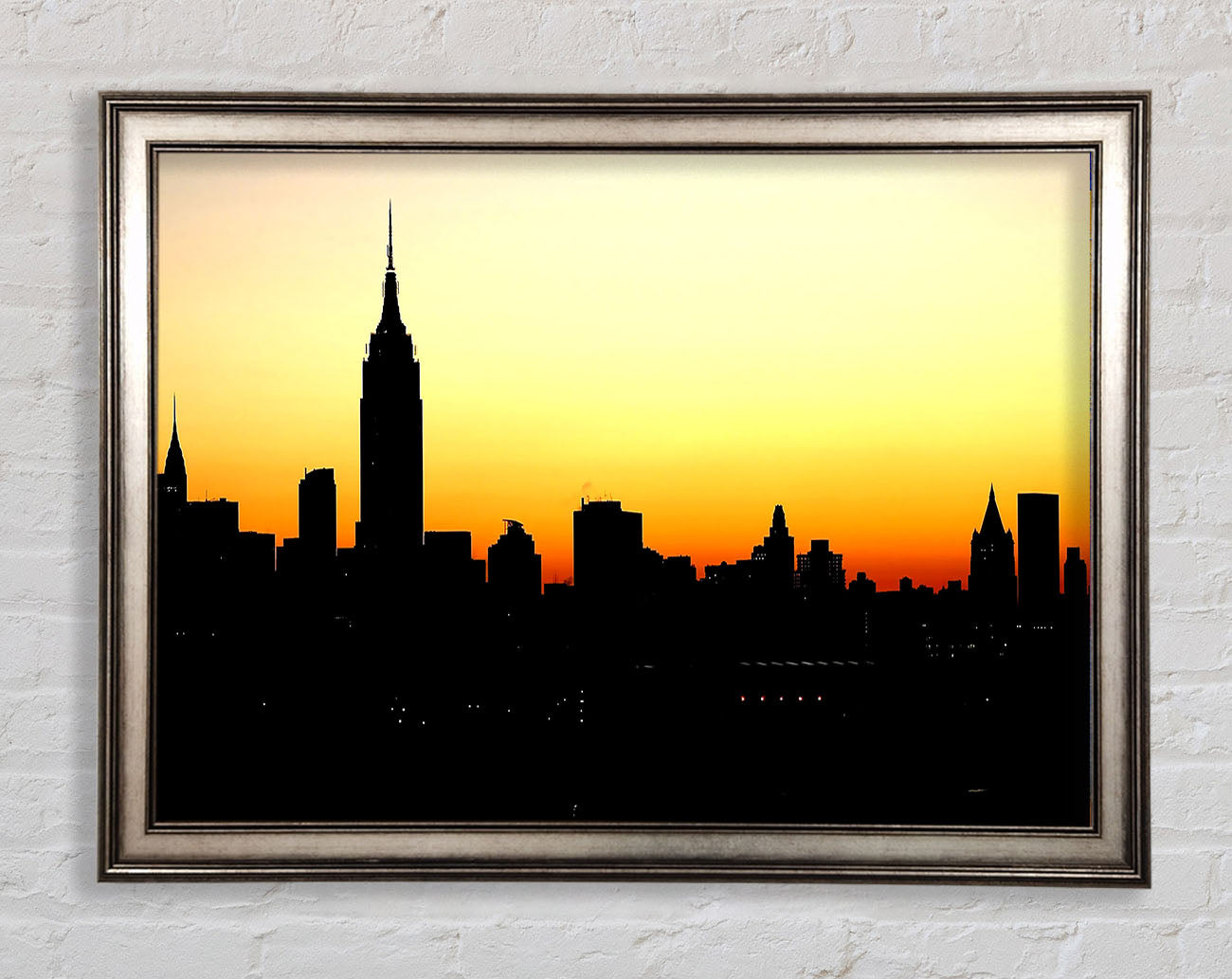 Empire State Building NYC At Sunset Framed Print