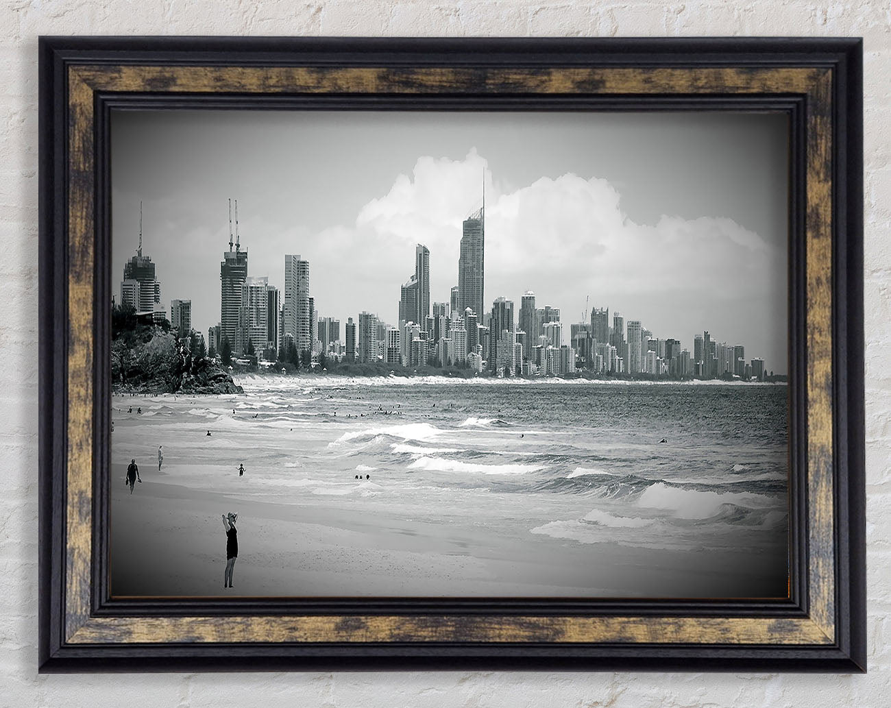 City Beach Framed Print