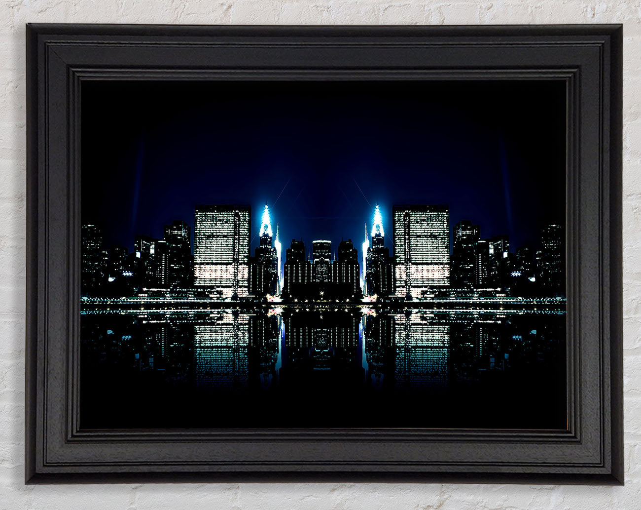 City Night Reflections Framed Print