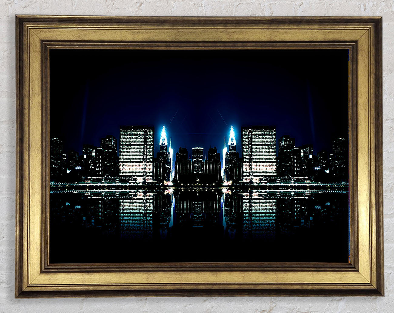 City Night Reflections Framed Print