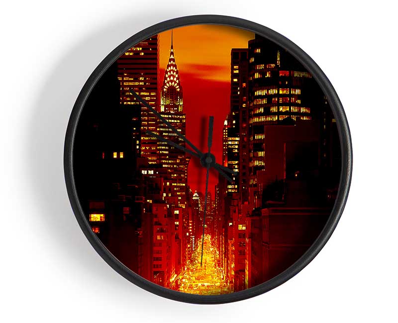 Empire State Building Fire Red