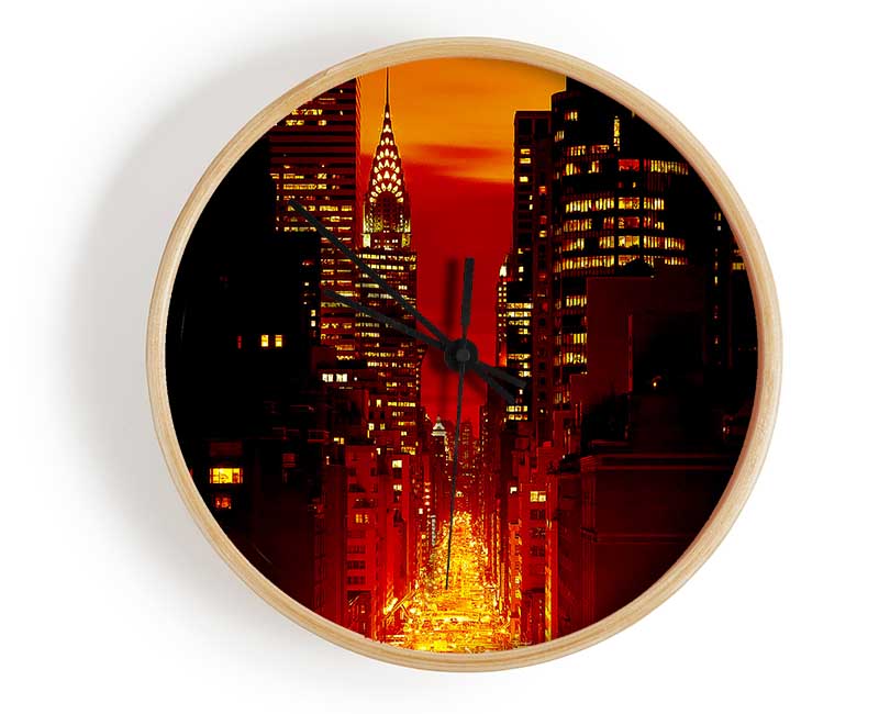 Empire State Building Fire Red