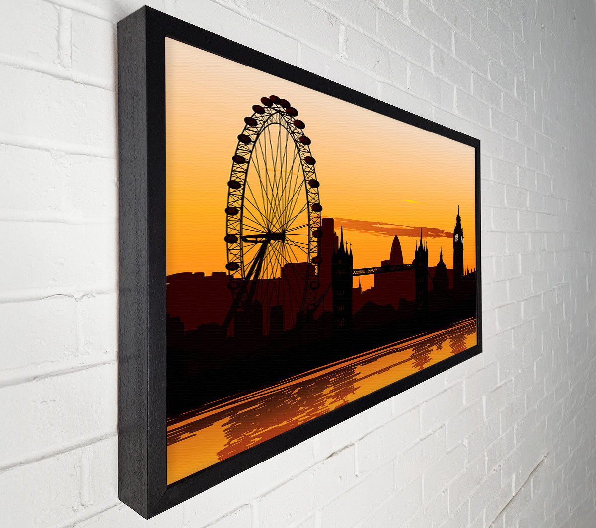 London Morning Reflection Glow Canvas Print