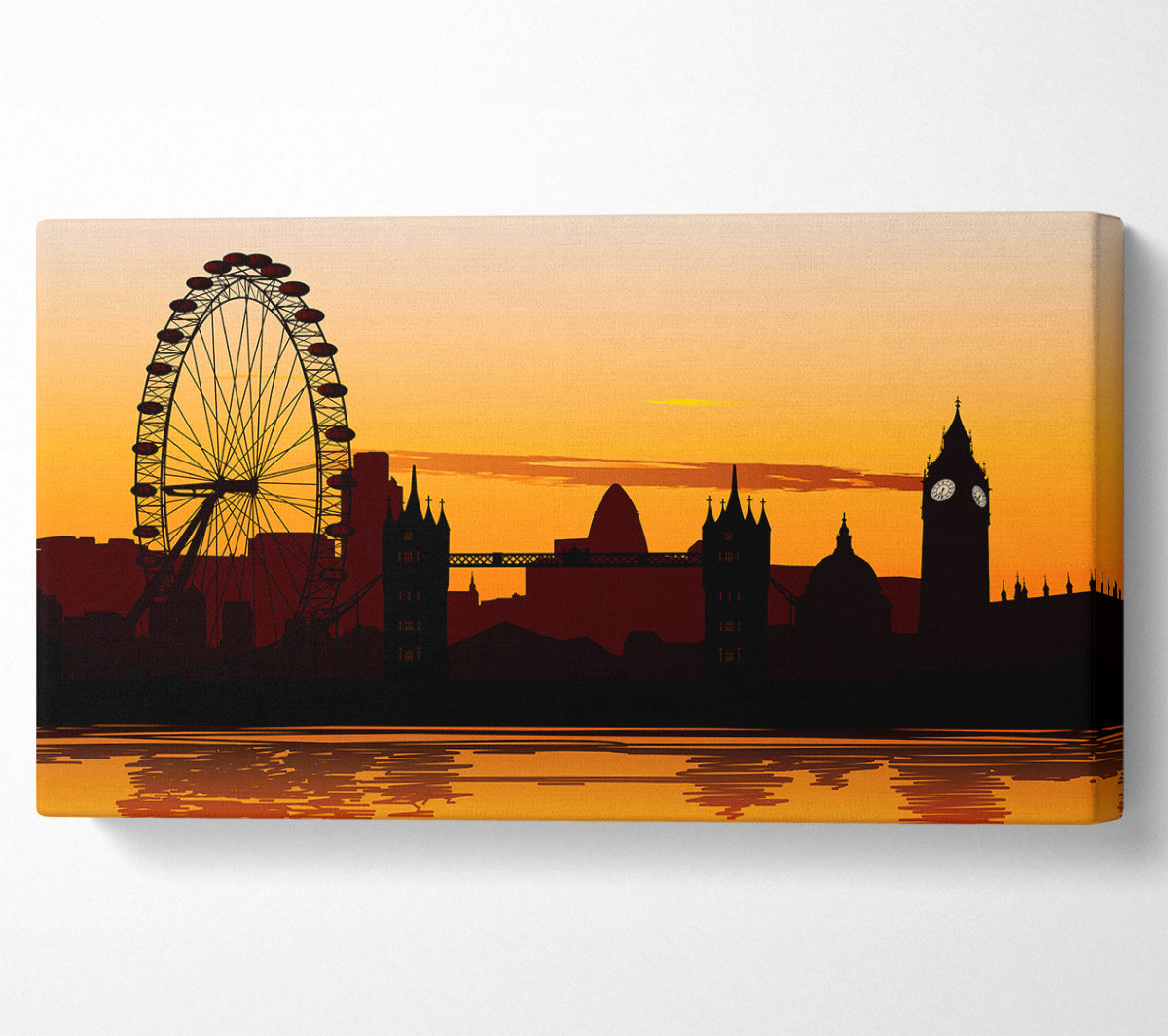 London Morning Reflection Glow Canvas Print