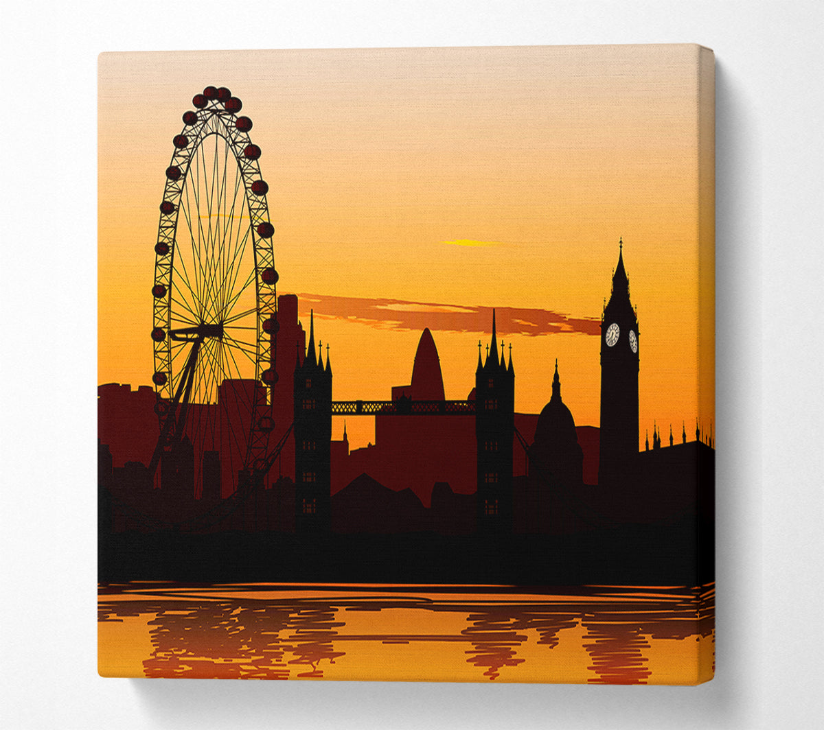 London Morning Reflection Glow Canvas Print