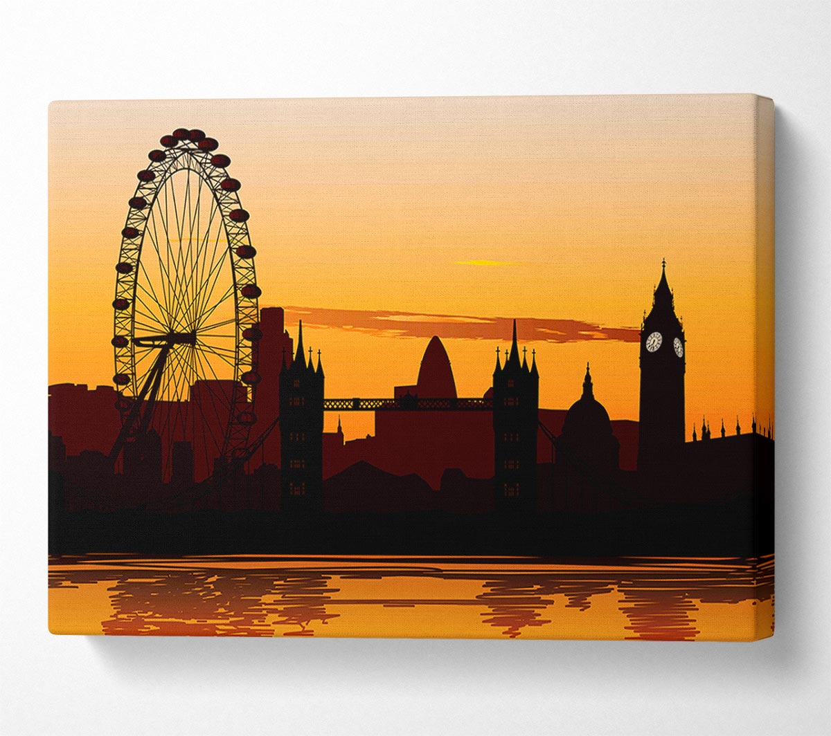 London Morning Reflection Glow Canvas Print