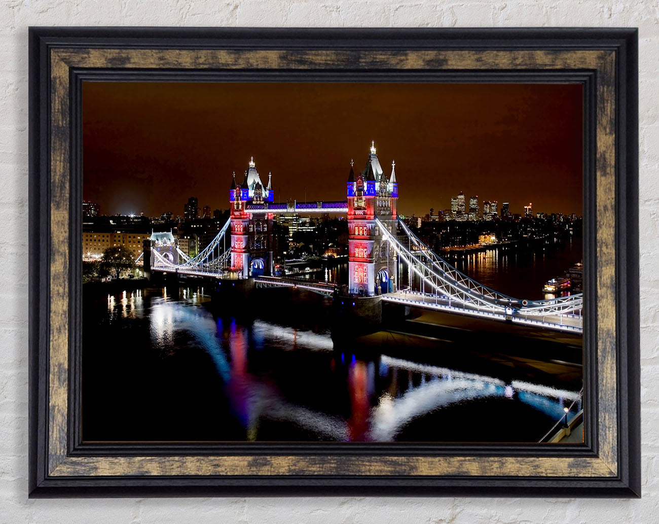 London Tower Bridge Lights Framed Print