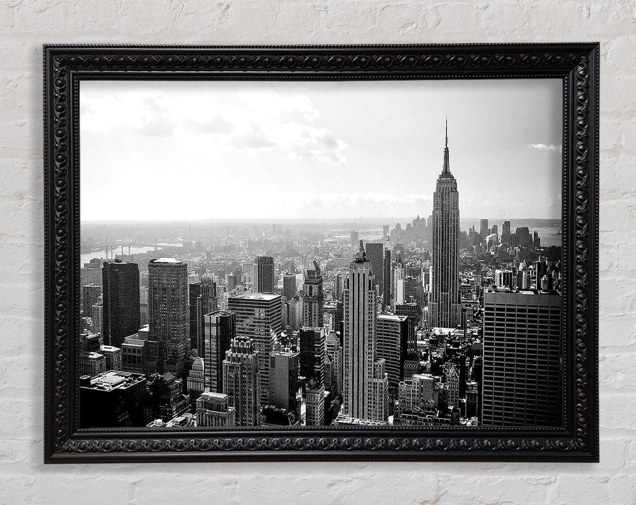 New York City Skyscrapers B n W Framed Print