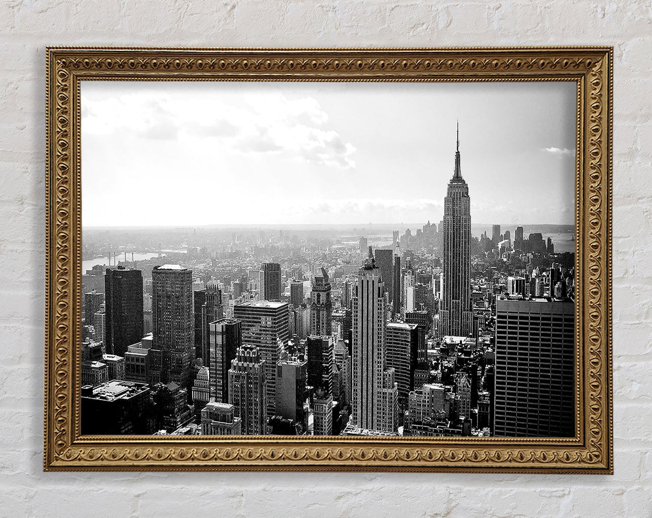 New York City Skyscrapers B n W Framed Print