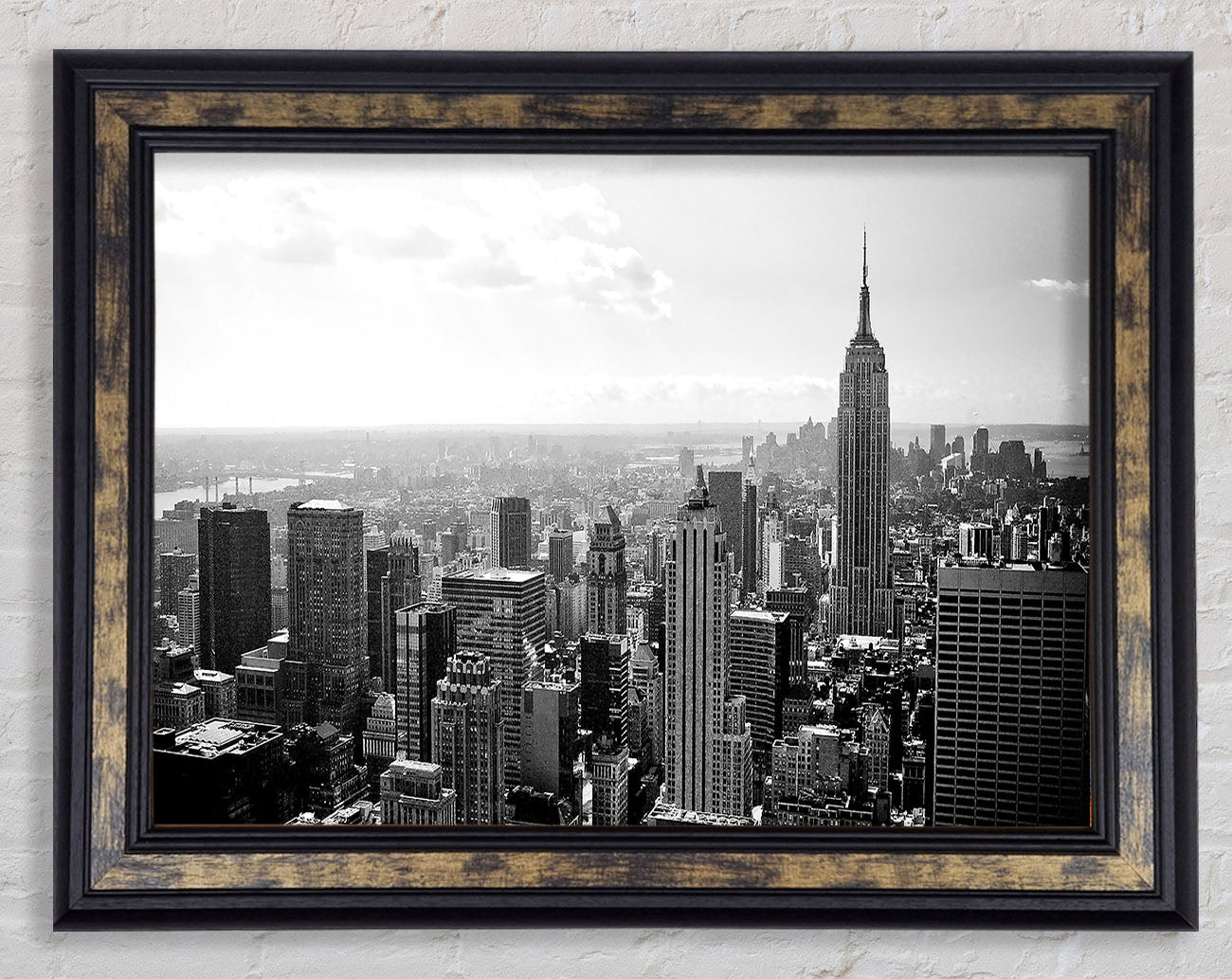 New York City Skyscrapers B n W Framed Print