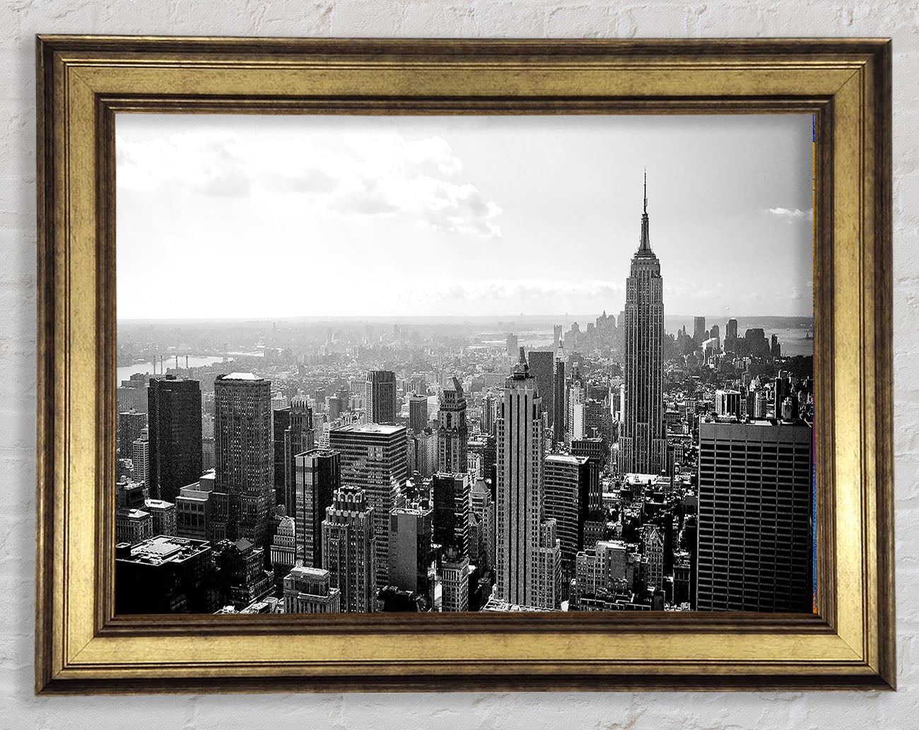 New York City Skyscrapers B n W Framed Print