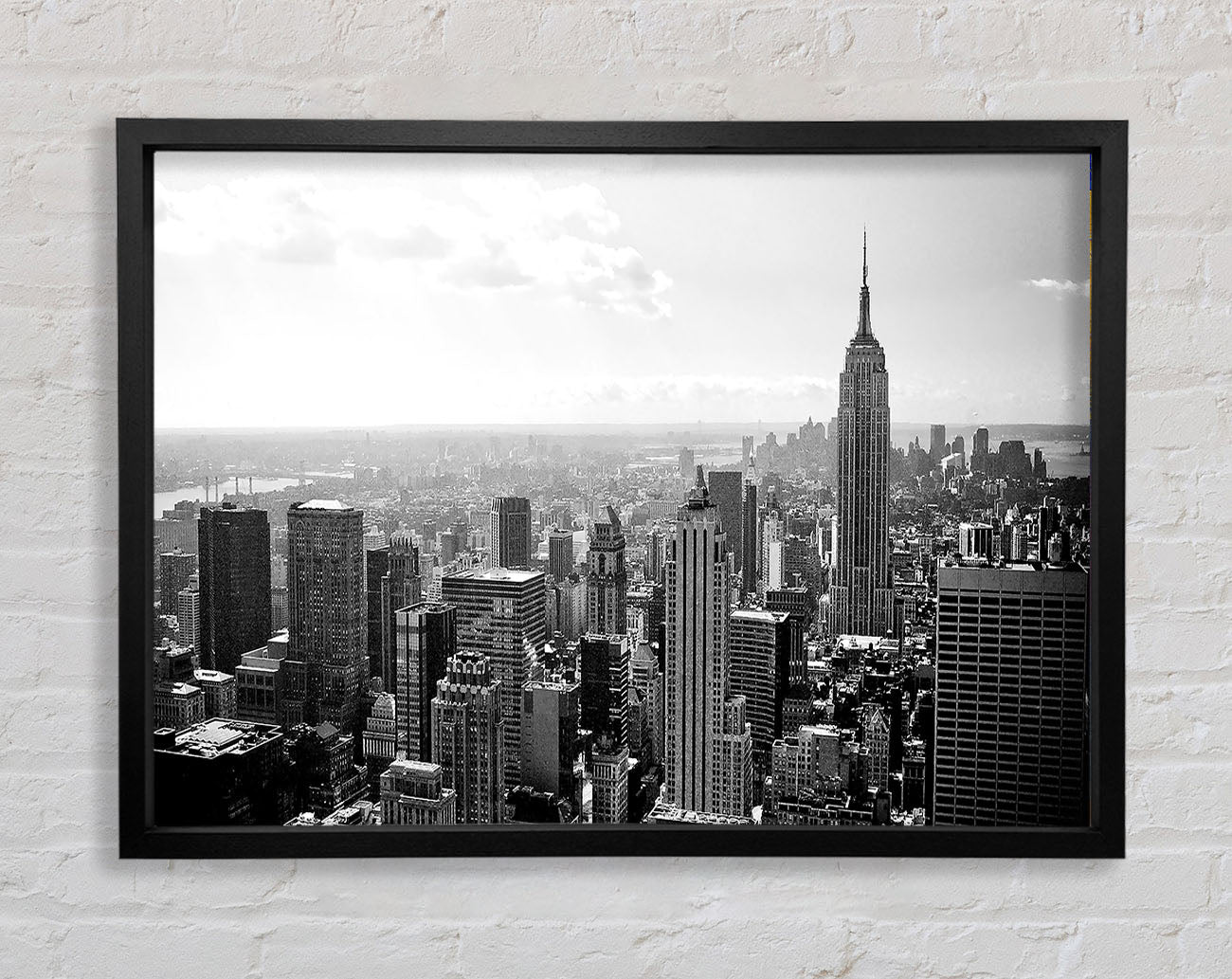 New York City Skyscrapers B n W Framed Print