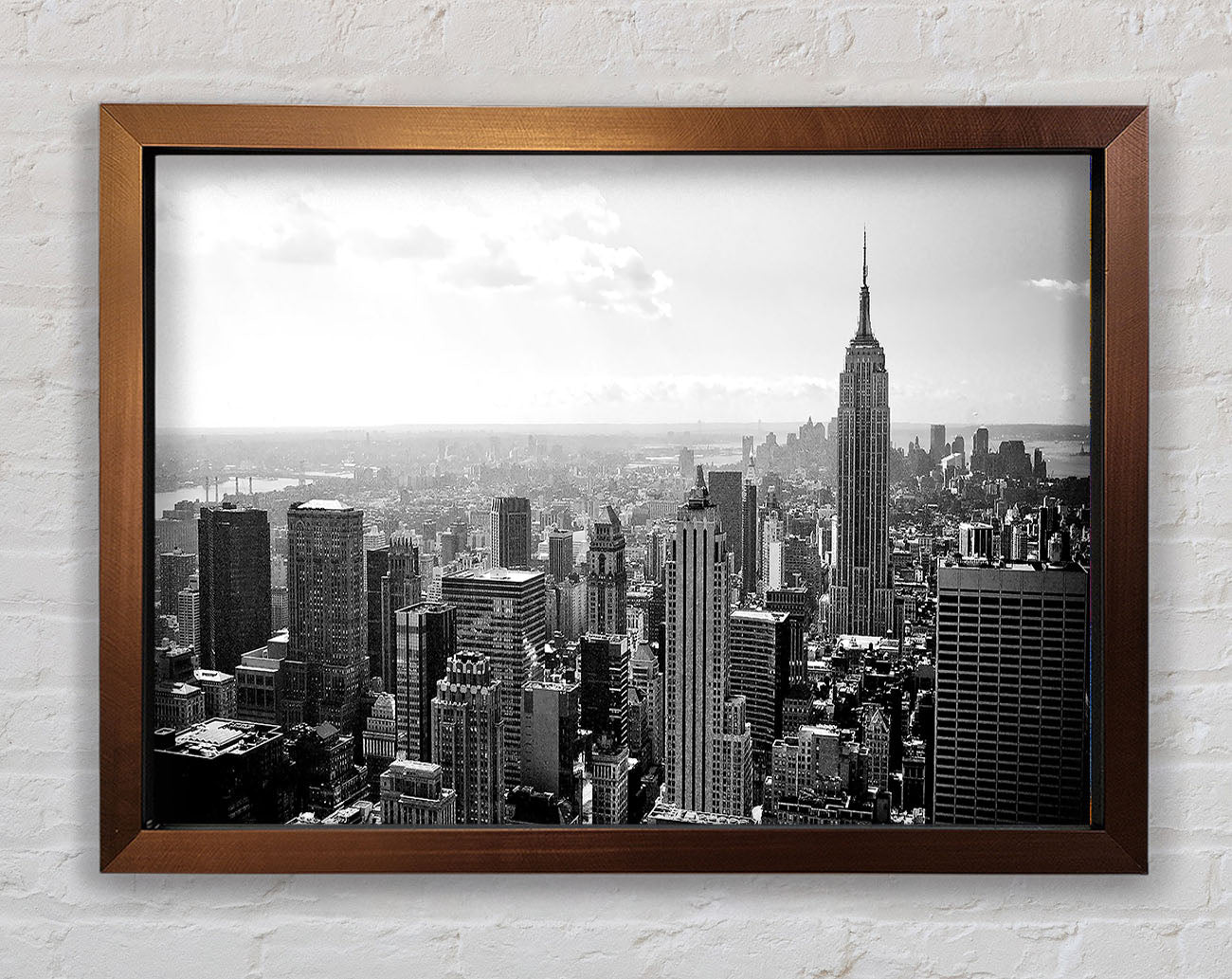 New York City Skyscrapers B n W Framed Print