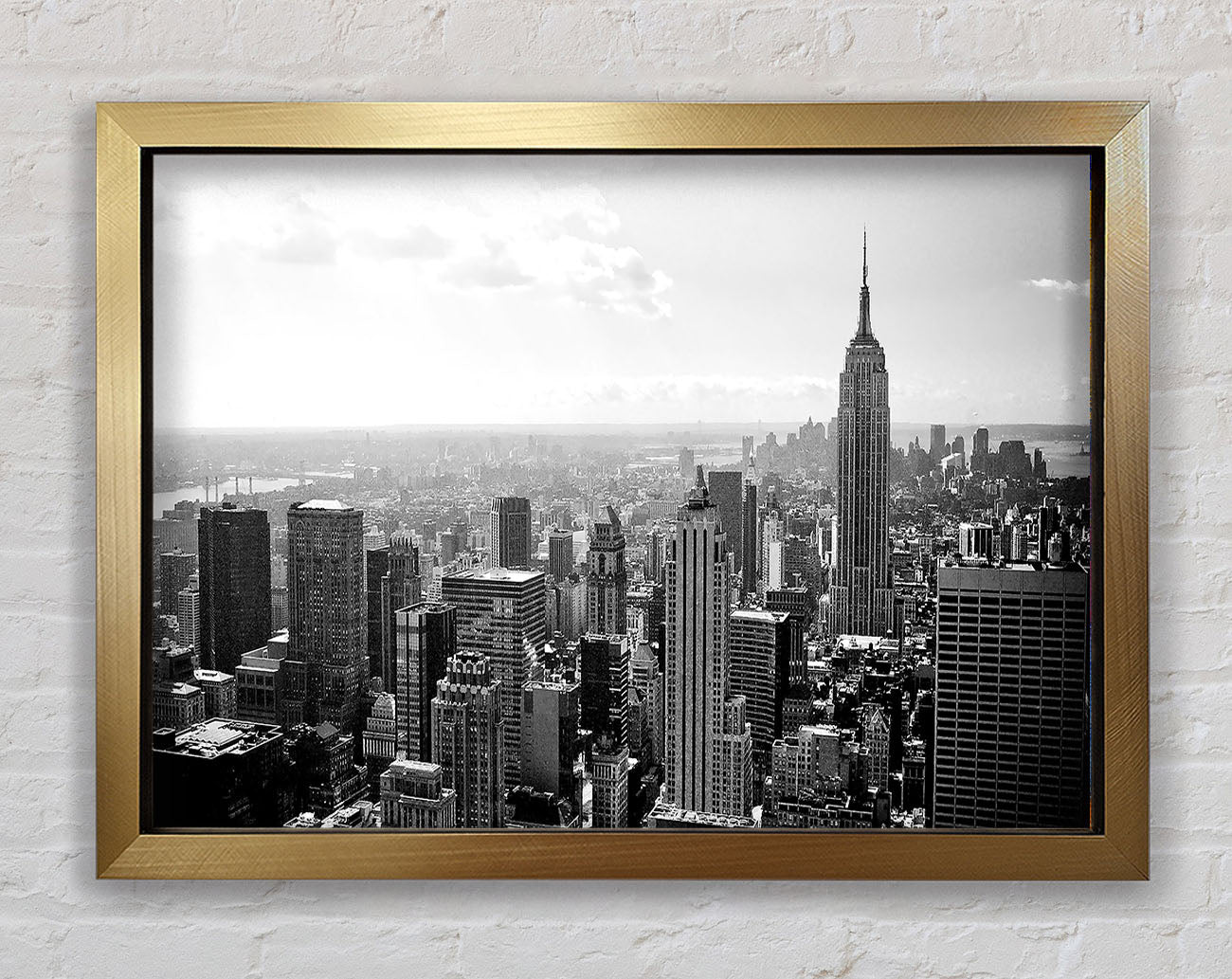 New York City Skyscrapers B n W Framed Print