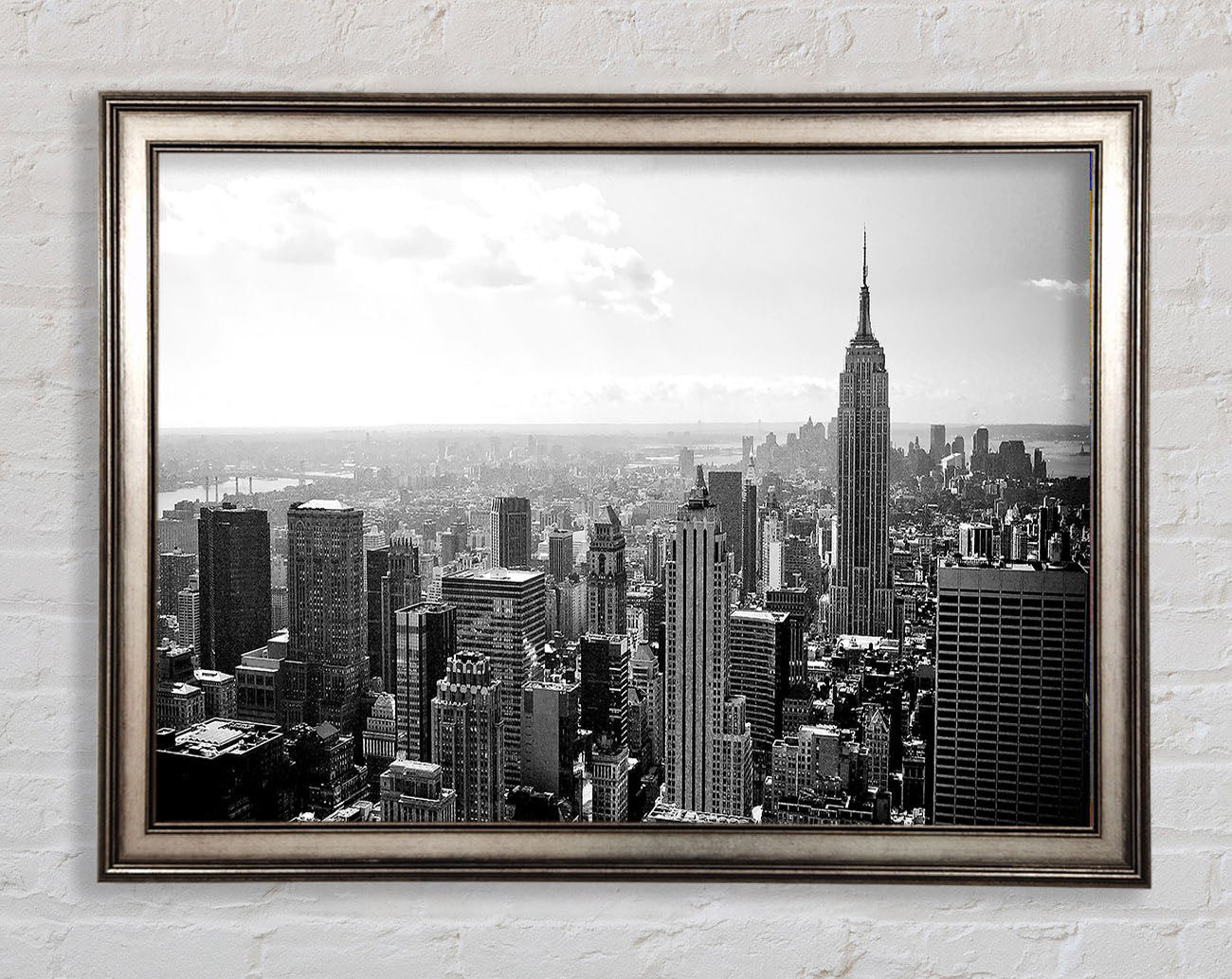 New York City Skyscrapers B n W Framed Print