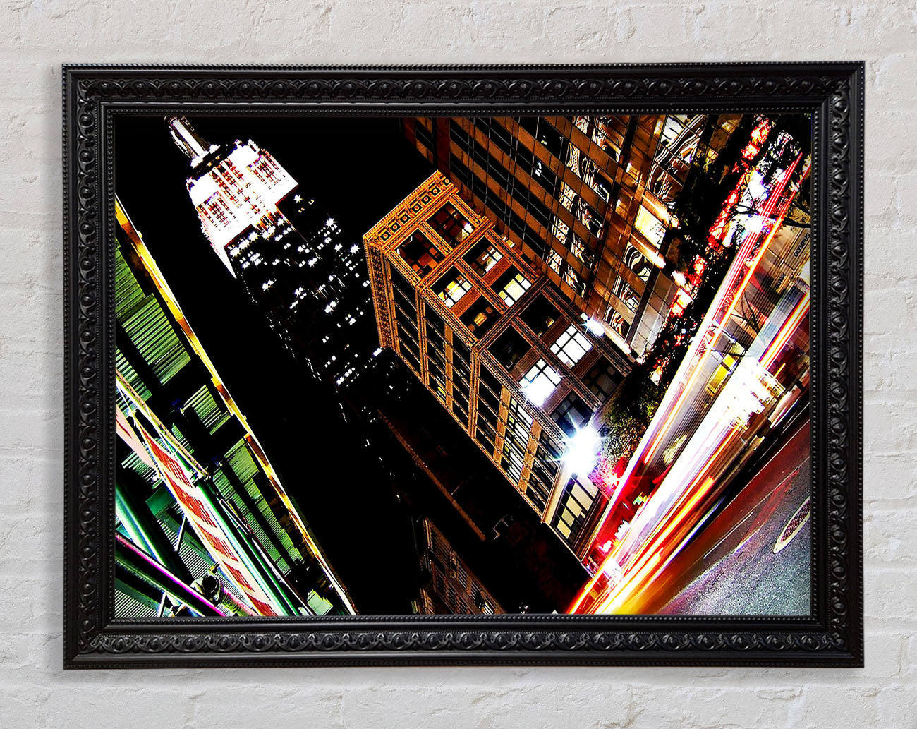 New York City 5Th Avenue Empire State View Framed Print