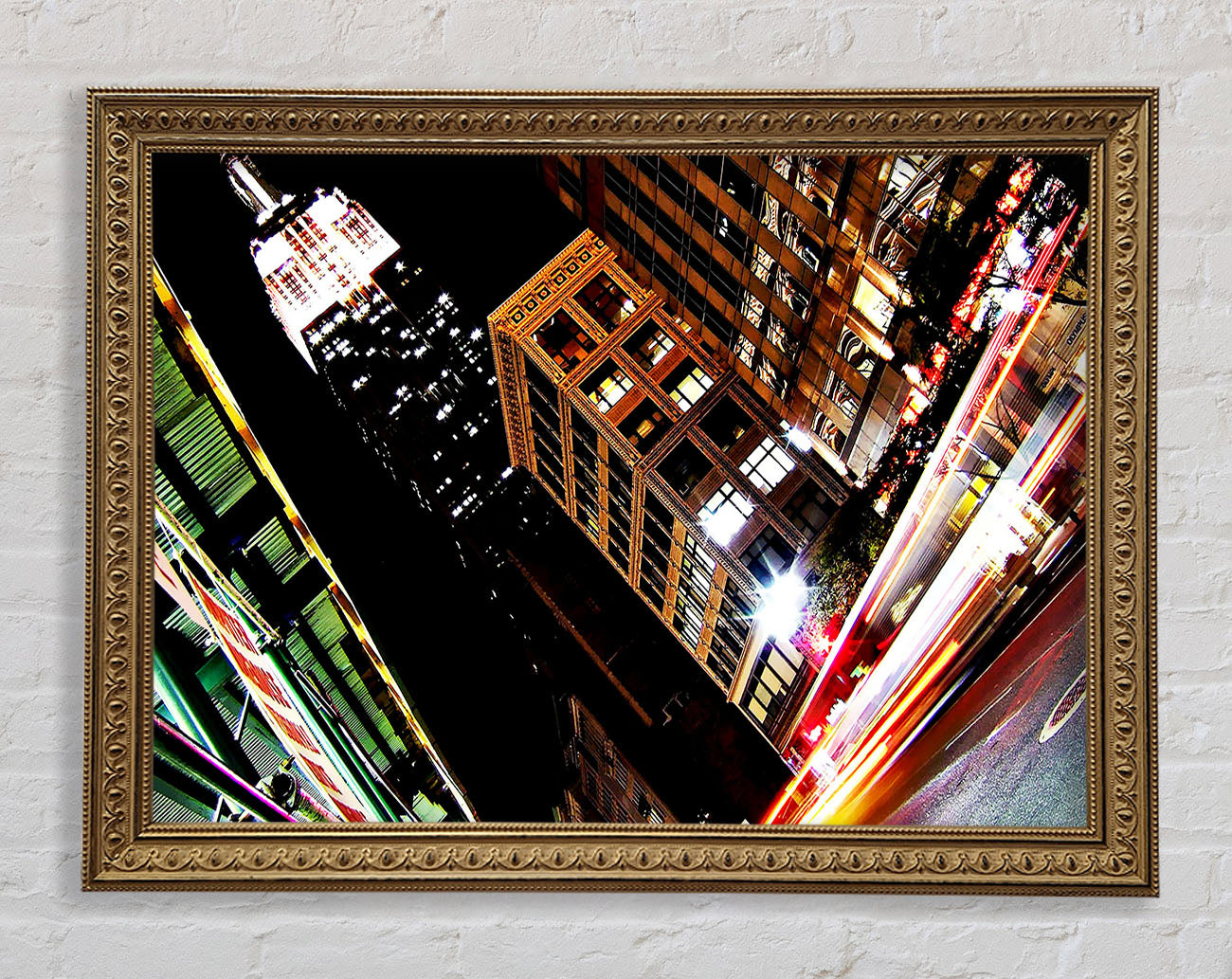 New York City 5Th Avenue Empire State View Framed Print