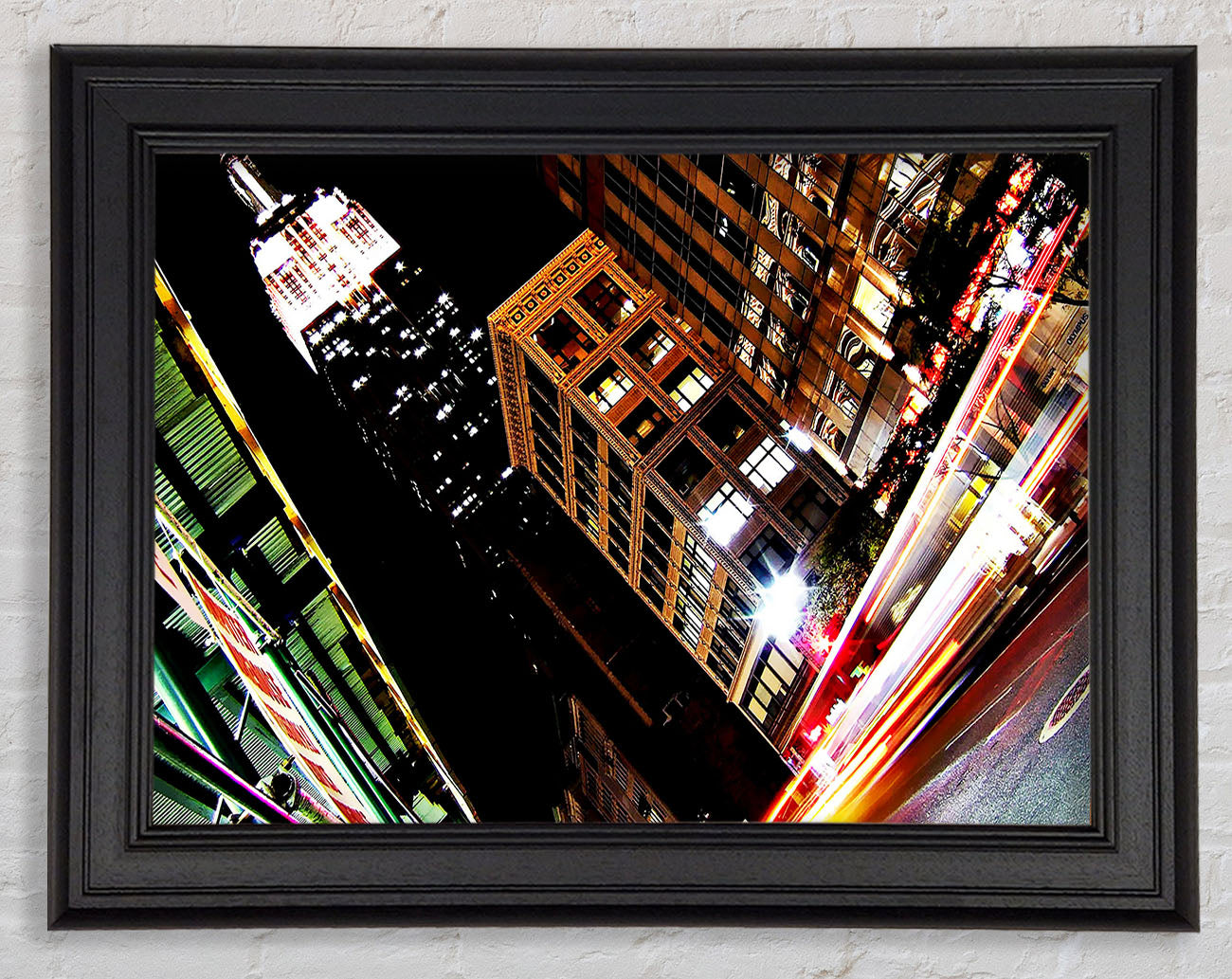 New York City 5Th Avenue Empire State View Framed Print