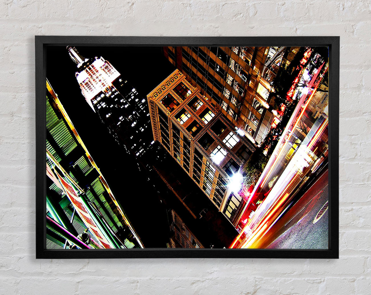 New York City 5Th Avenue Empire State View Framed Print