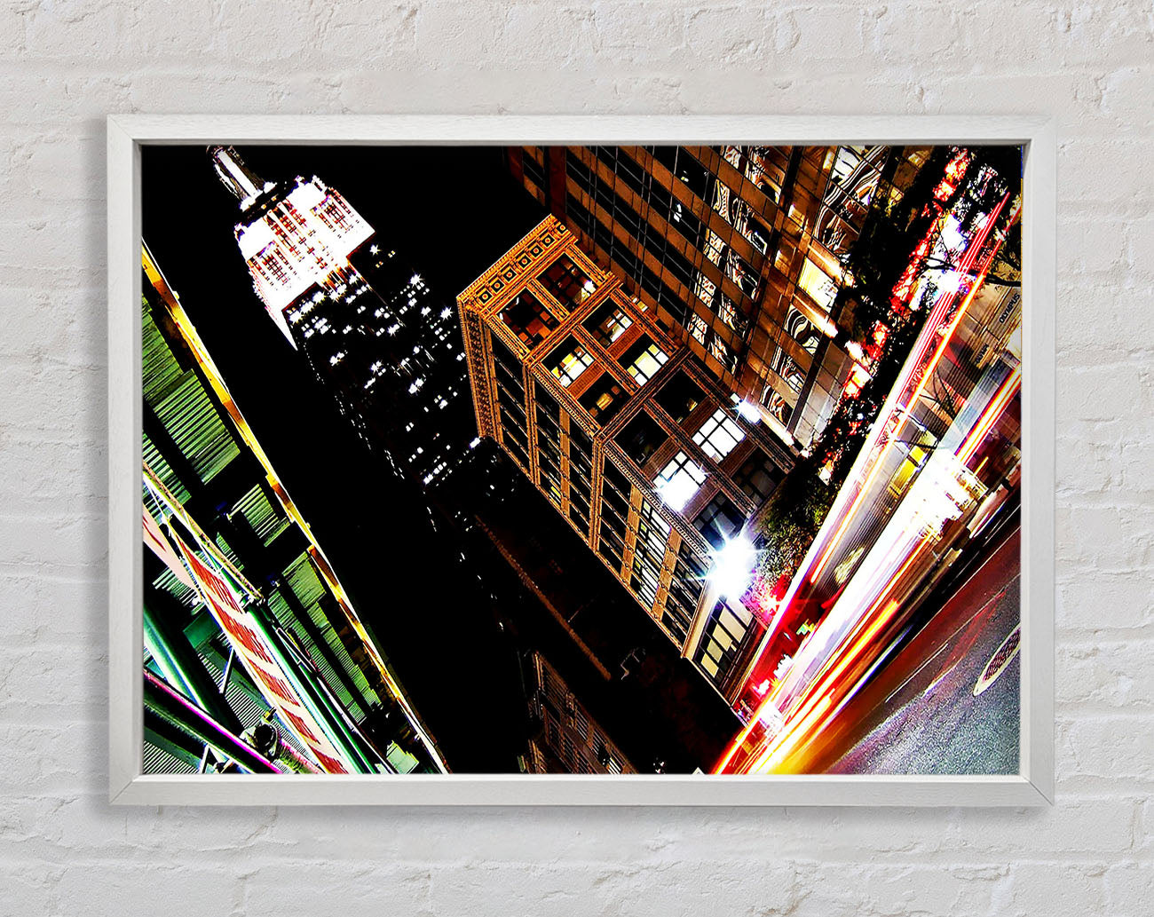 New York City 5Th Avenue Empire State View Framed Print