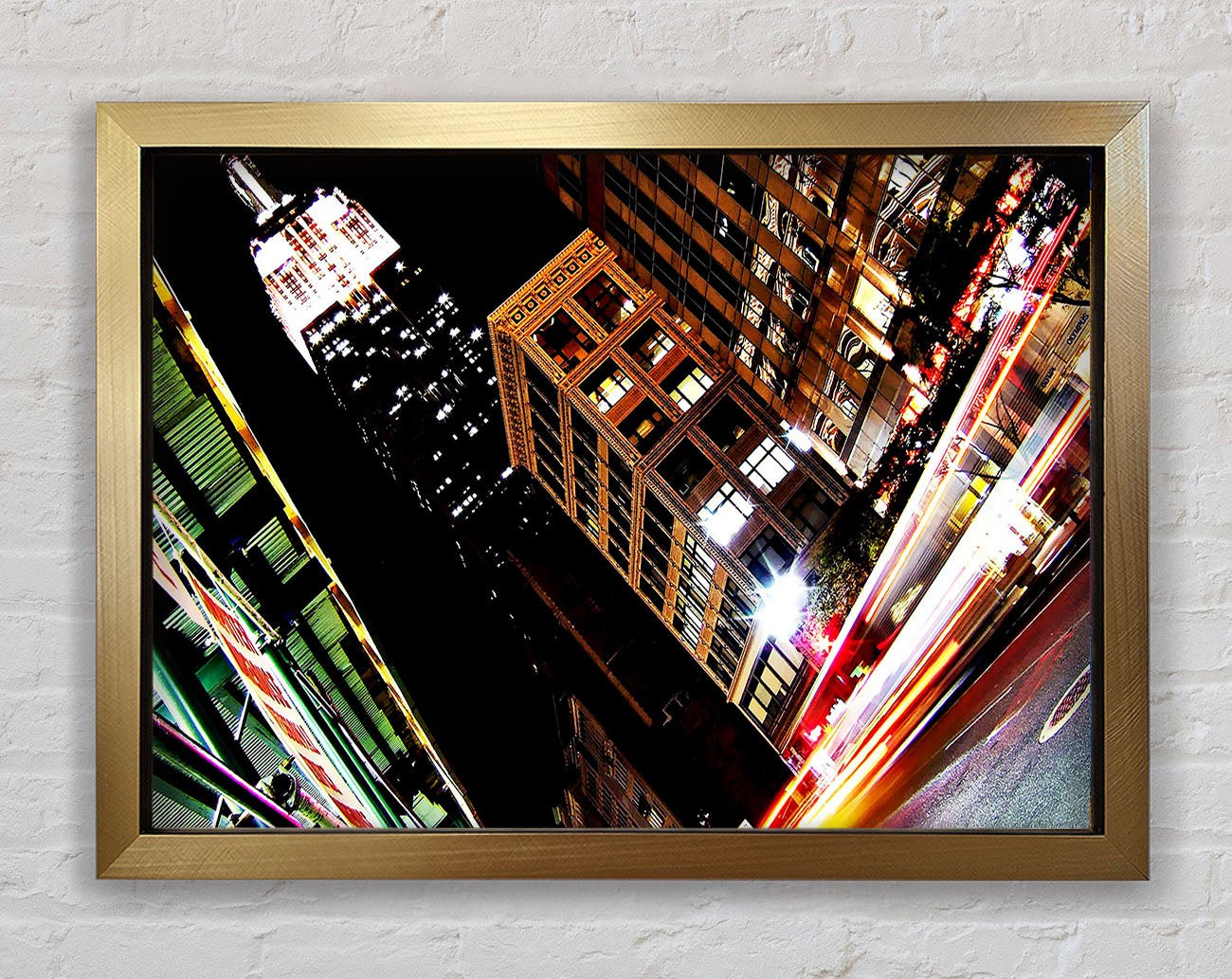 New York City 5Th Avenue Empire State View Framed Print
