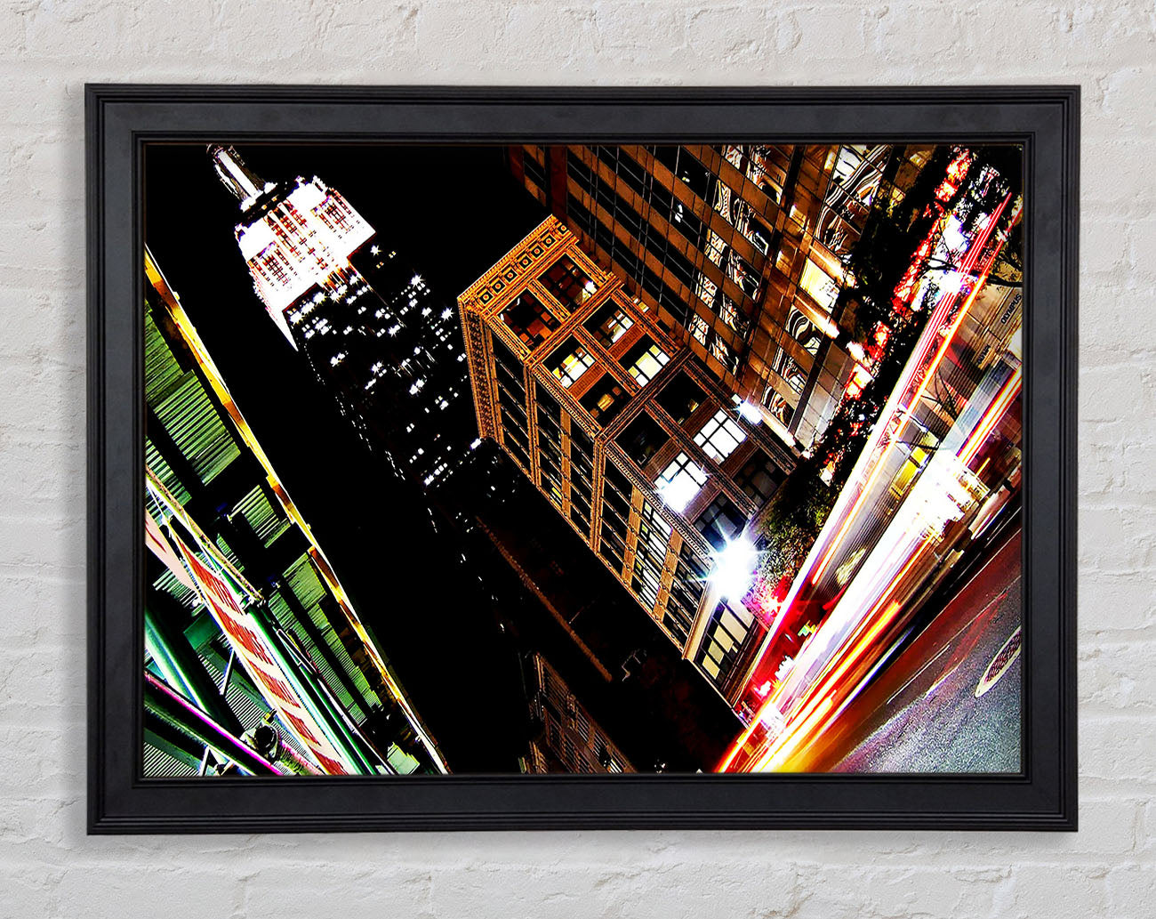 New York City 5Th Avenue Empire State View Framed Print