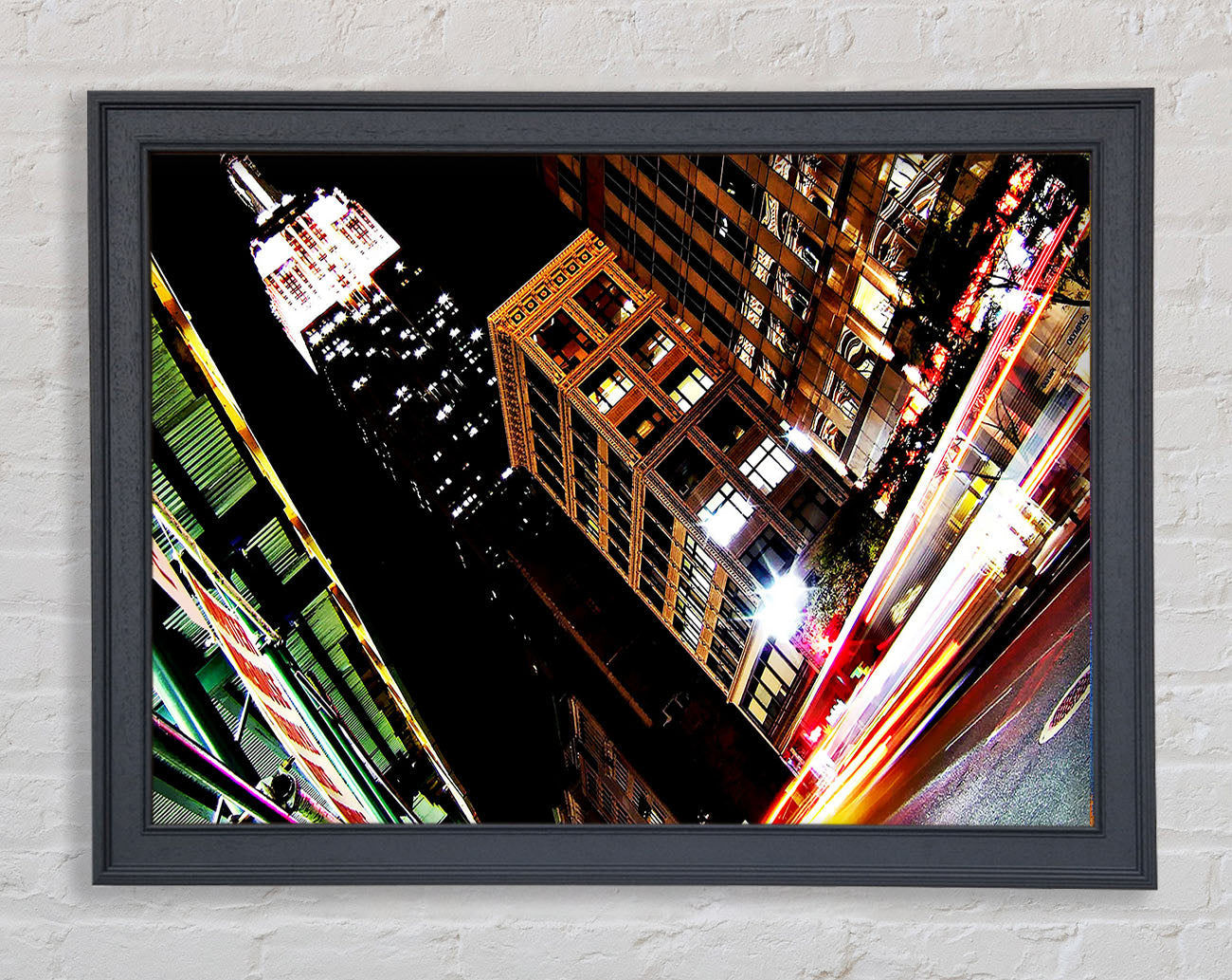 New York City 5Th Avenue Empire State View Framed Print