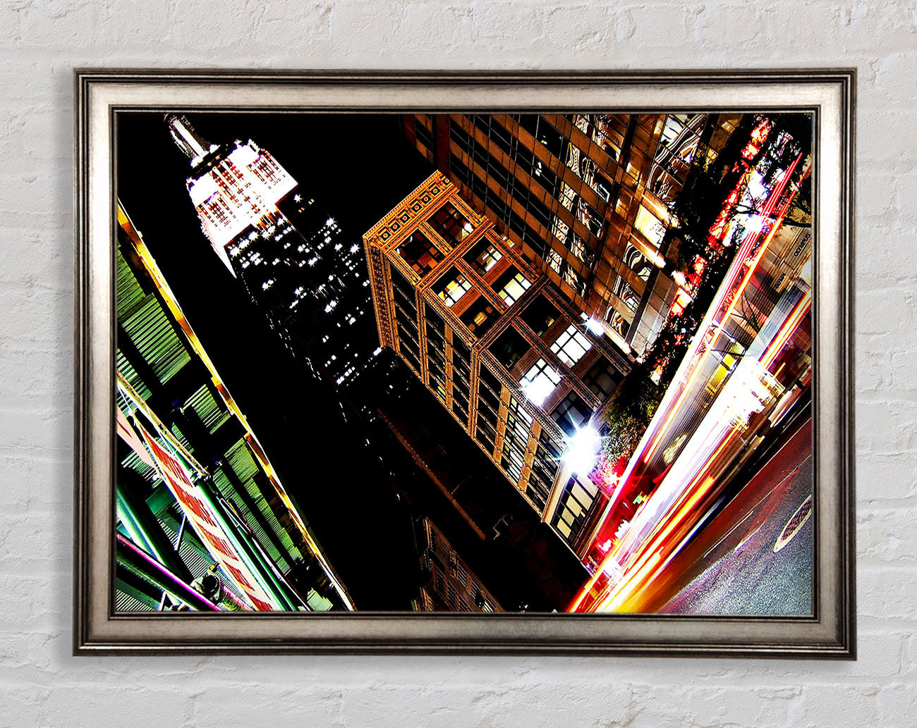 New York City 5Th Avenue Empire State View Framed Print