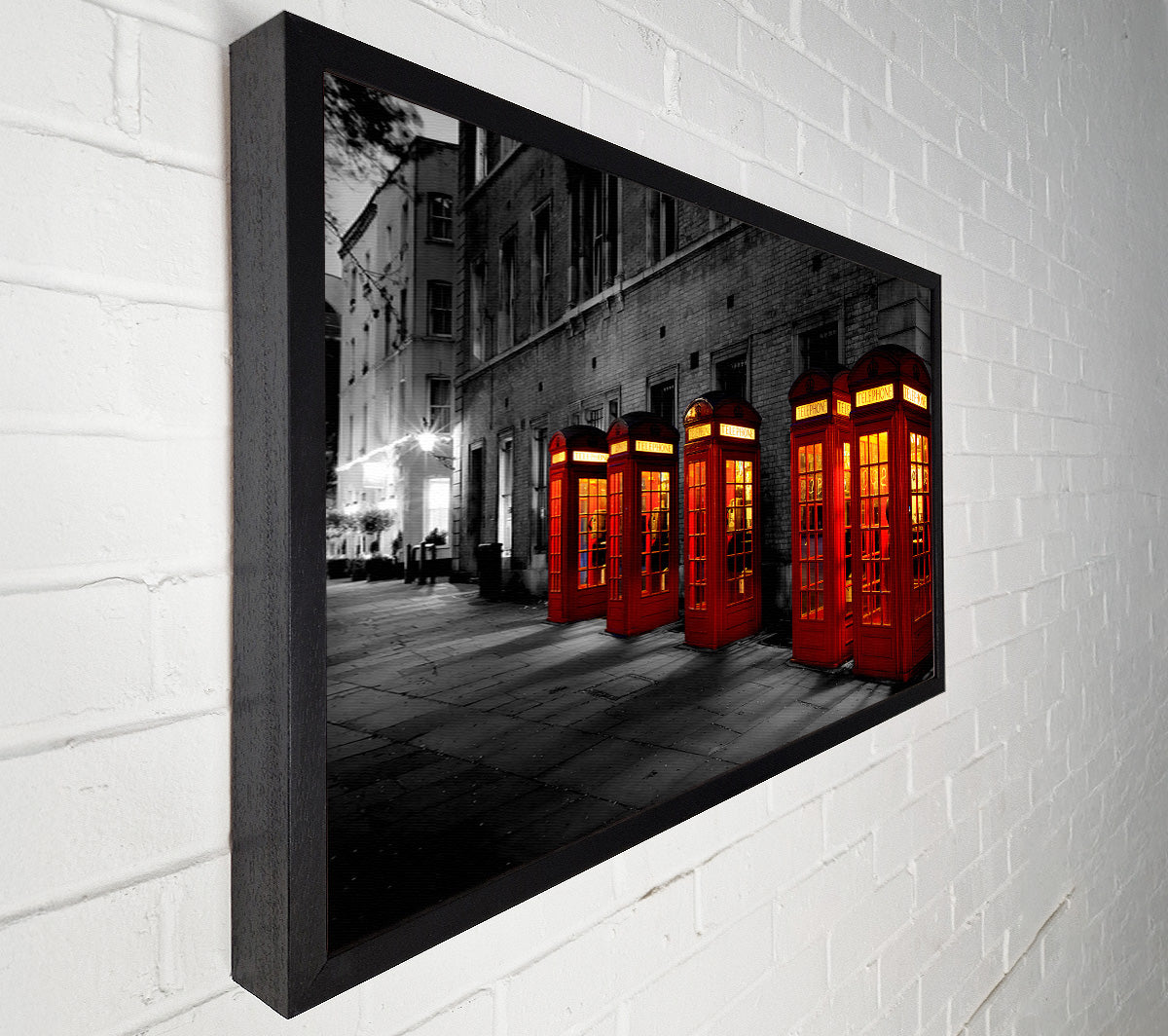 Red Telephone Boxes London England Canvas Wall Art