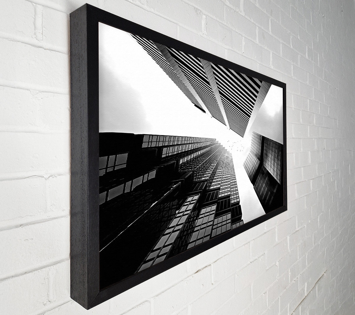 Skyscrapers In Black And White Canvas Wall Art