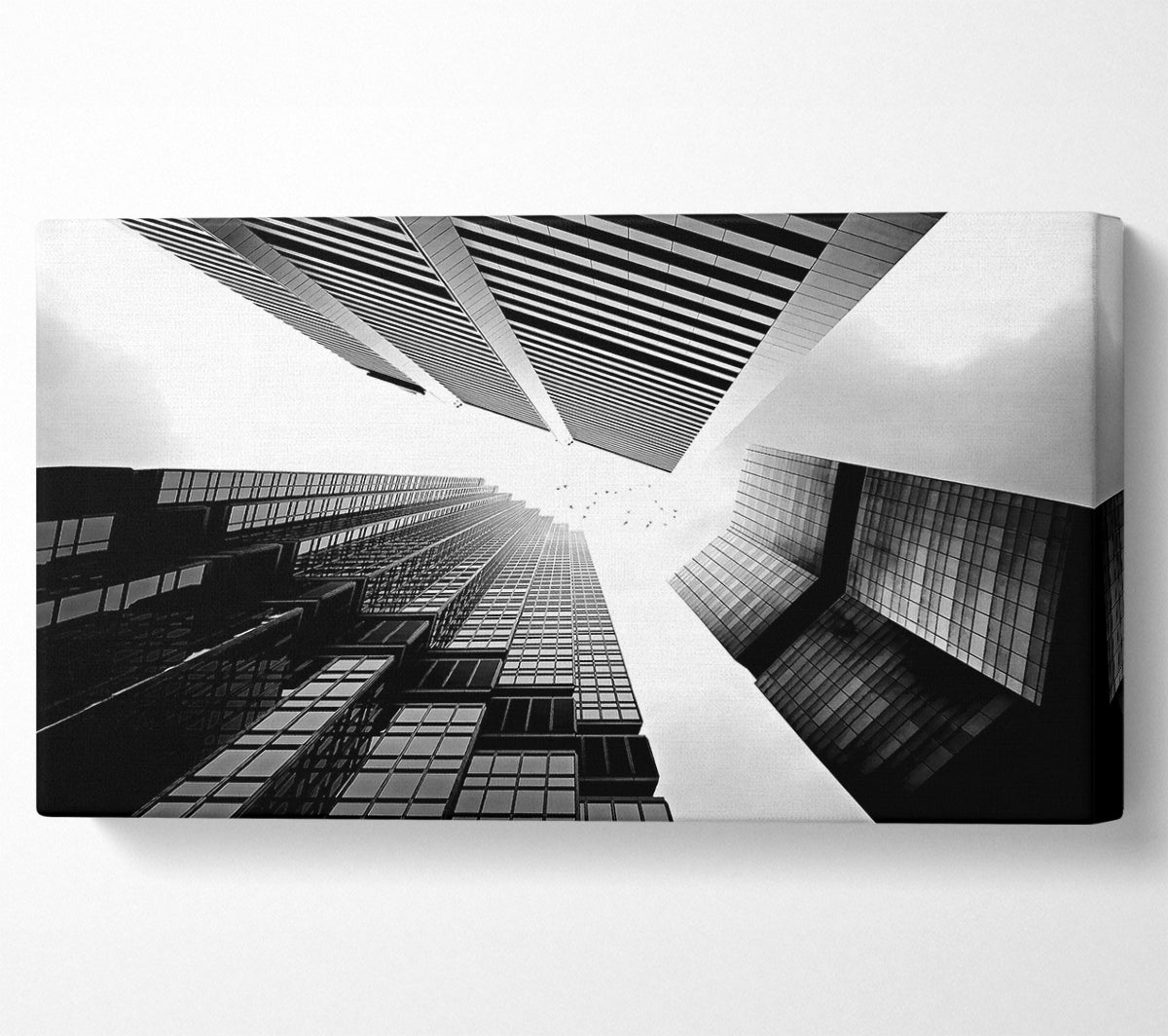 Skyscrapers In Black And White Canvas Wall Art