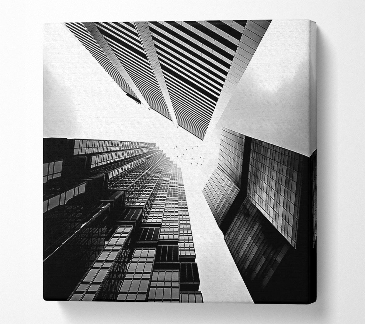 Skyscrapers In Black And White Canvas Wall Art
