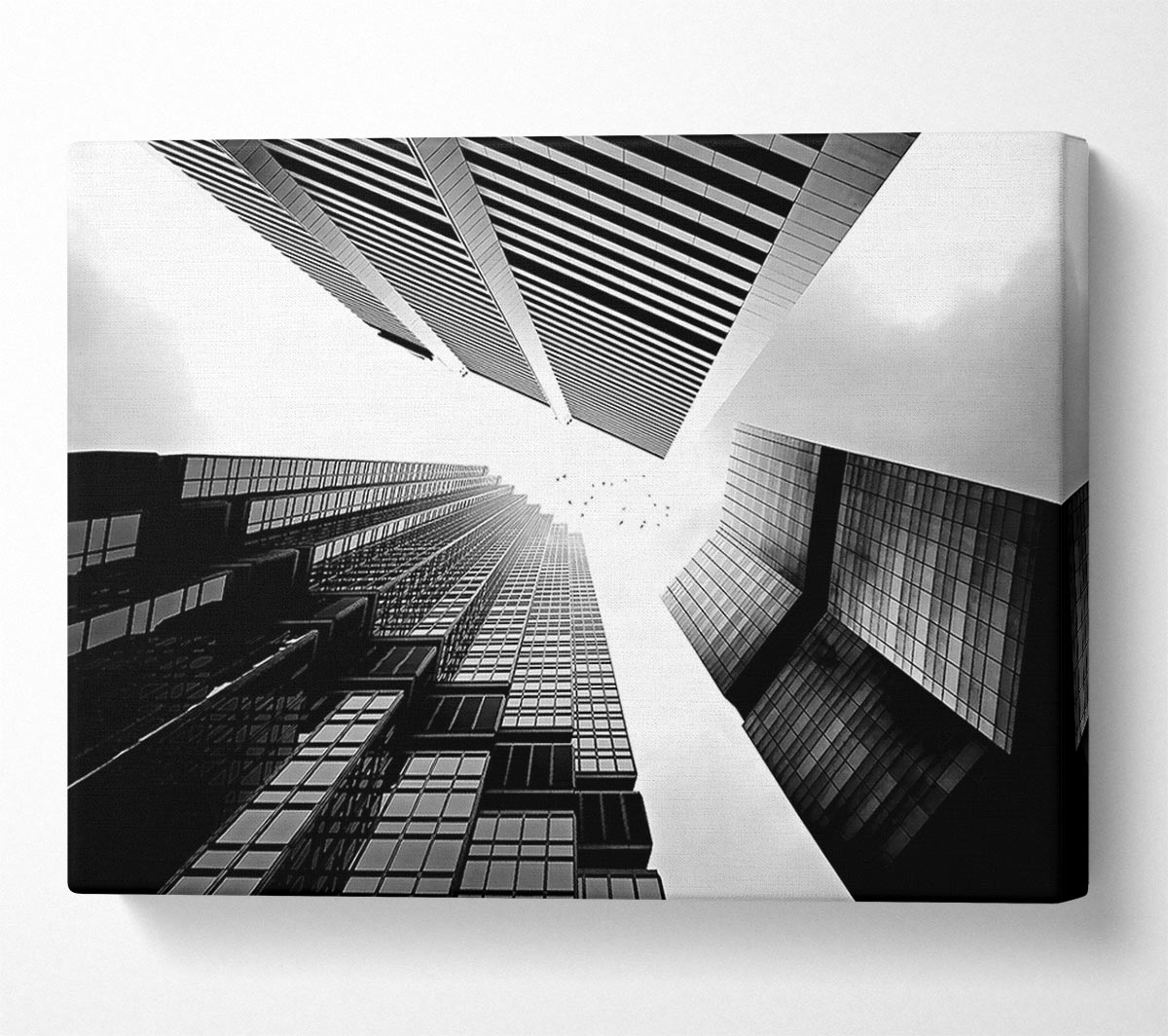 Skyscrapers In Black And White Canvas Wall Art