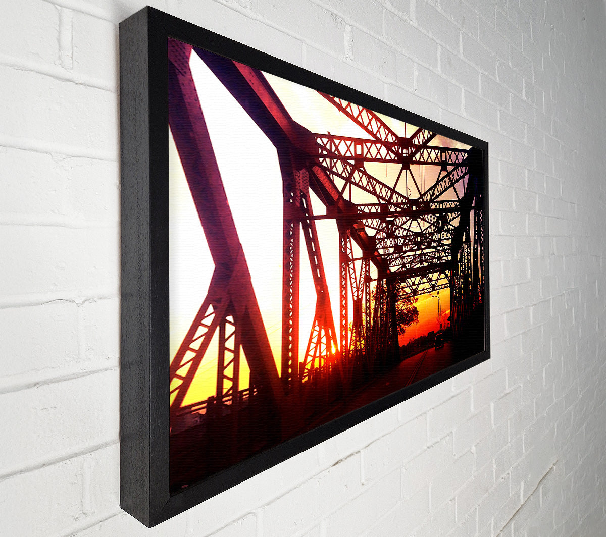 Street Bridge Canvas Wall Art