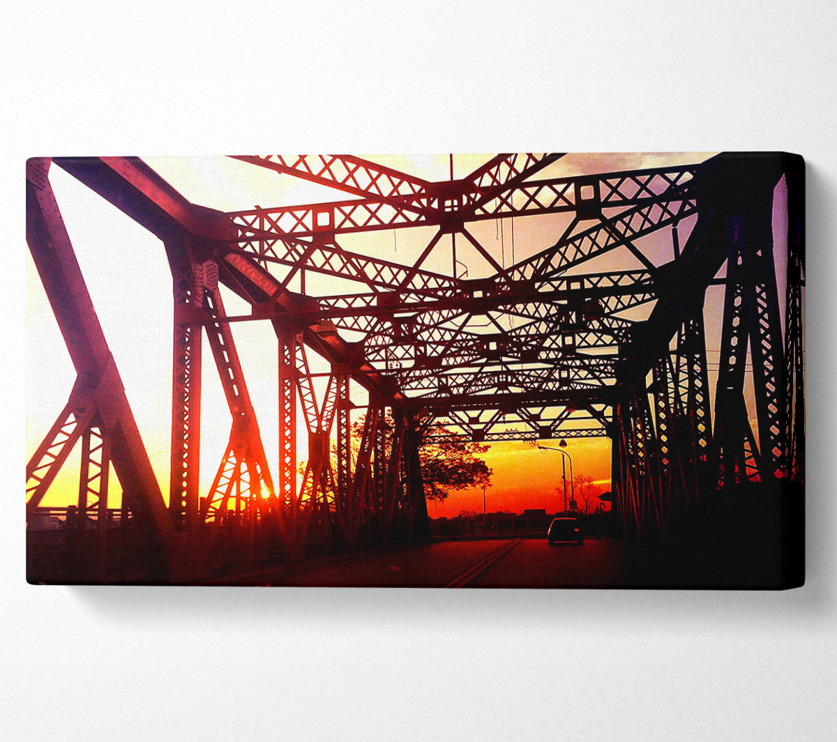 Street Bridge Canvas Wall Art