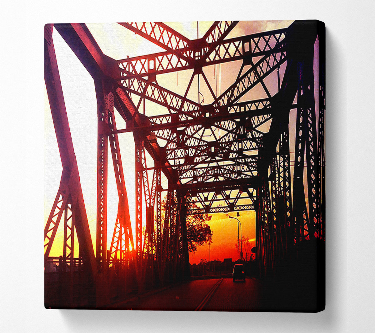 Street Bridge Canvas Wall Art