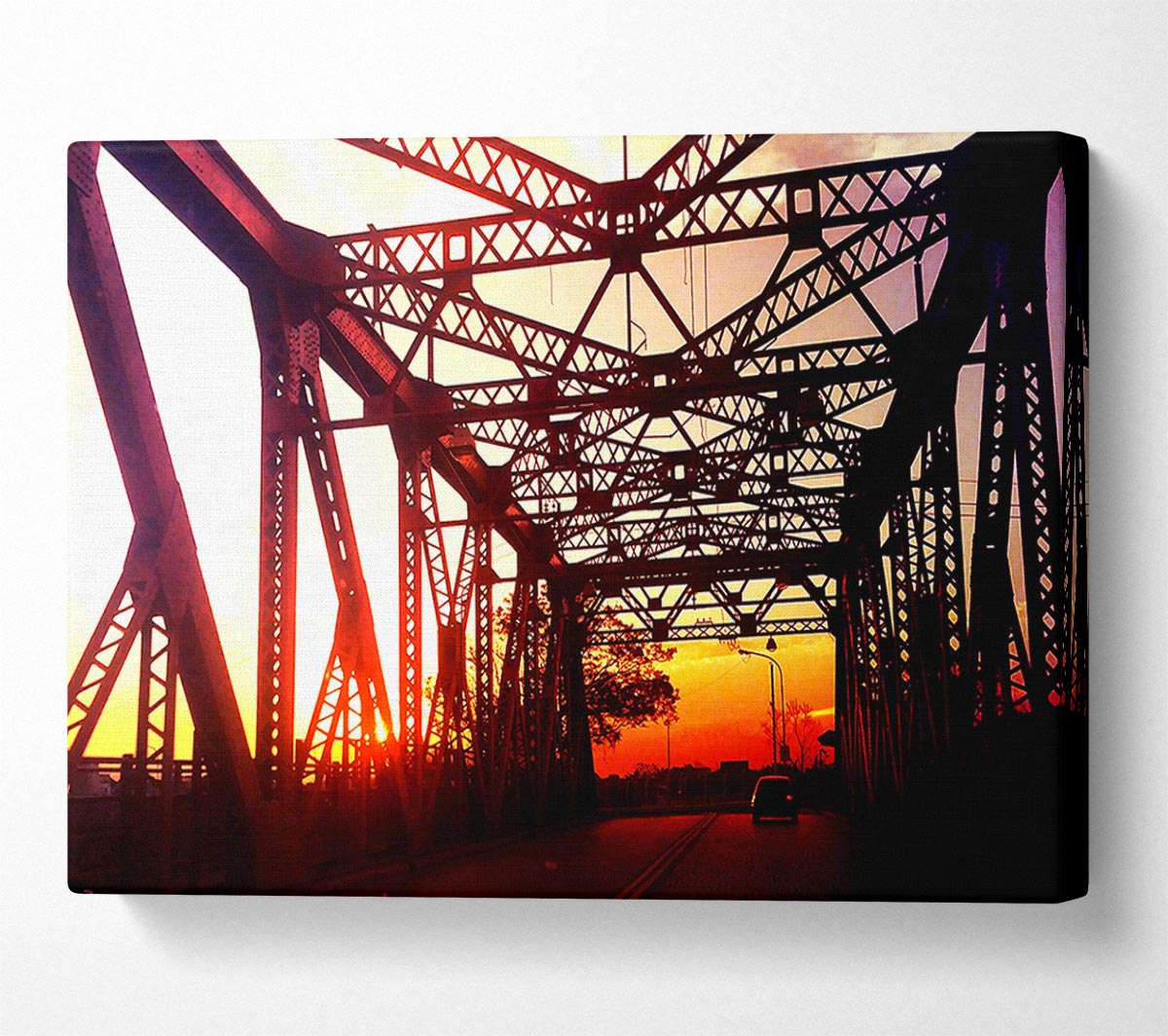 Street Bridge Canvas Wall Art