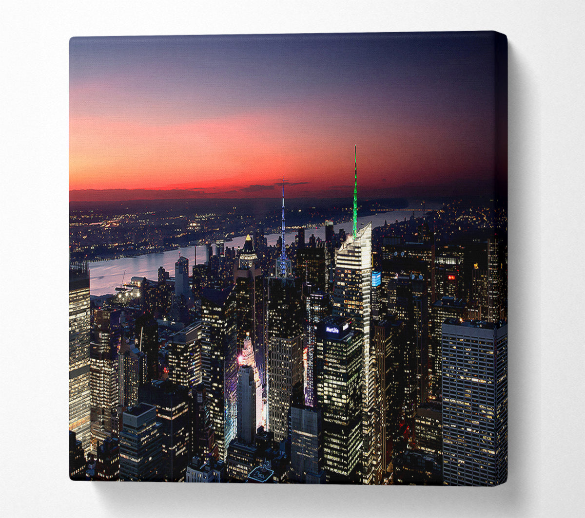 Sunset Over New Jersey Canvas Wall Art