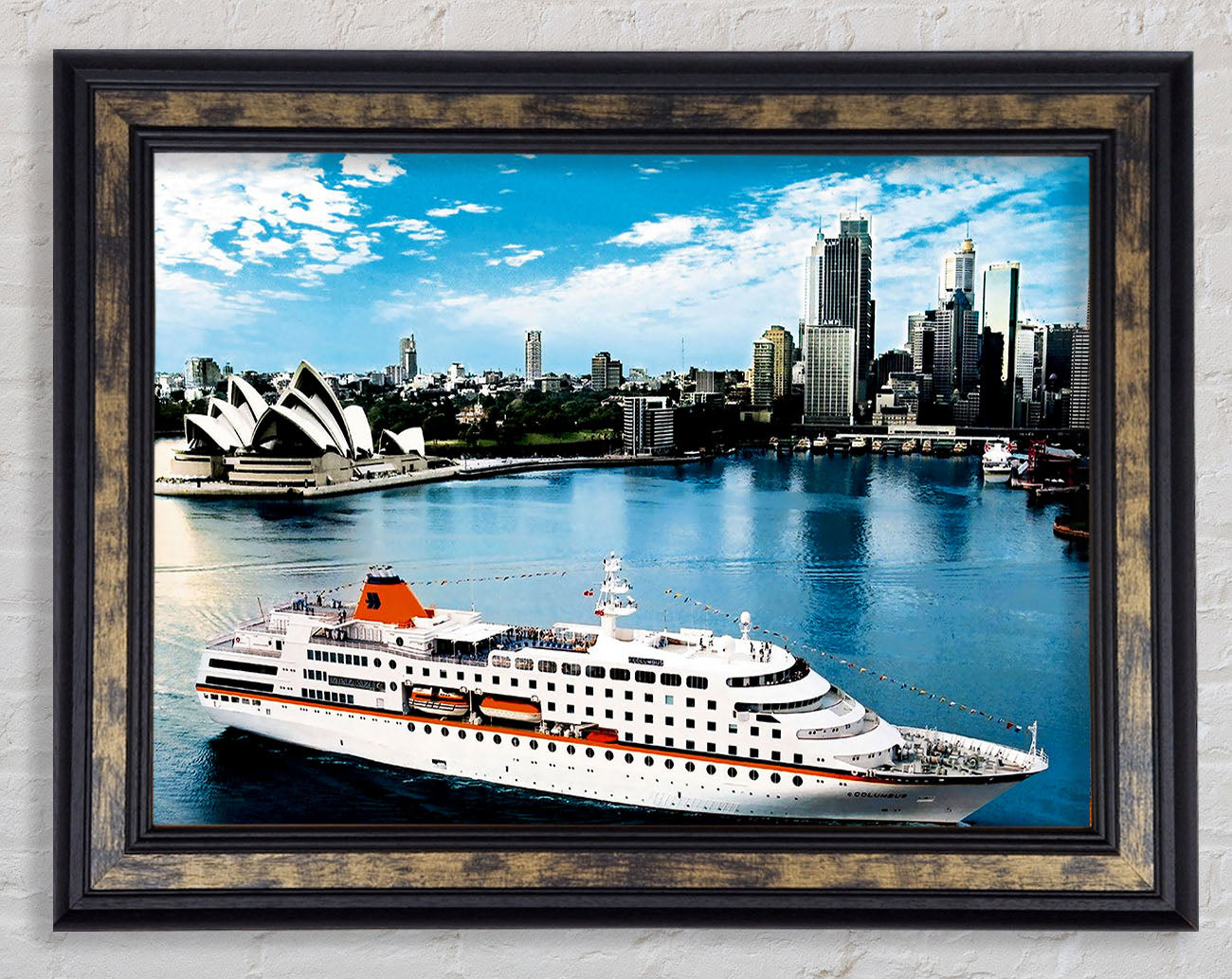 Sydney Harbour Cruise Liner Framed Print