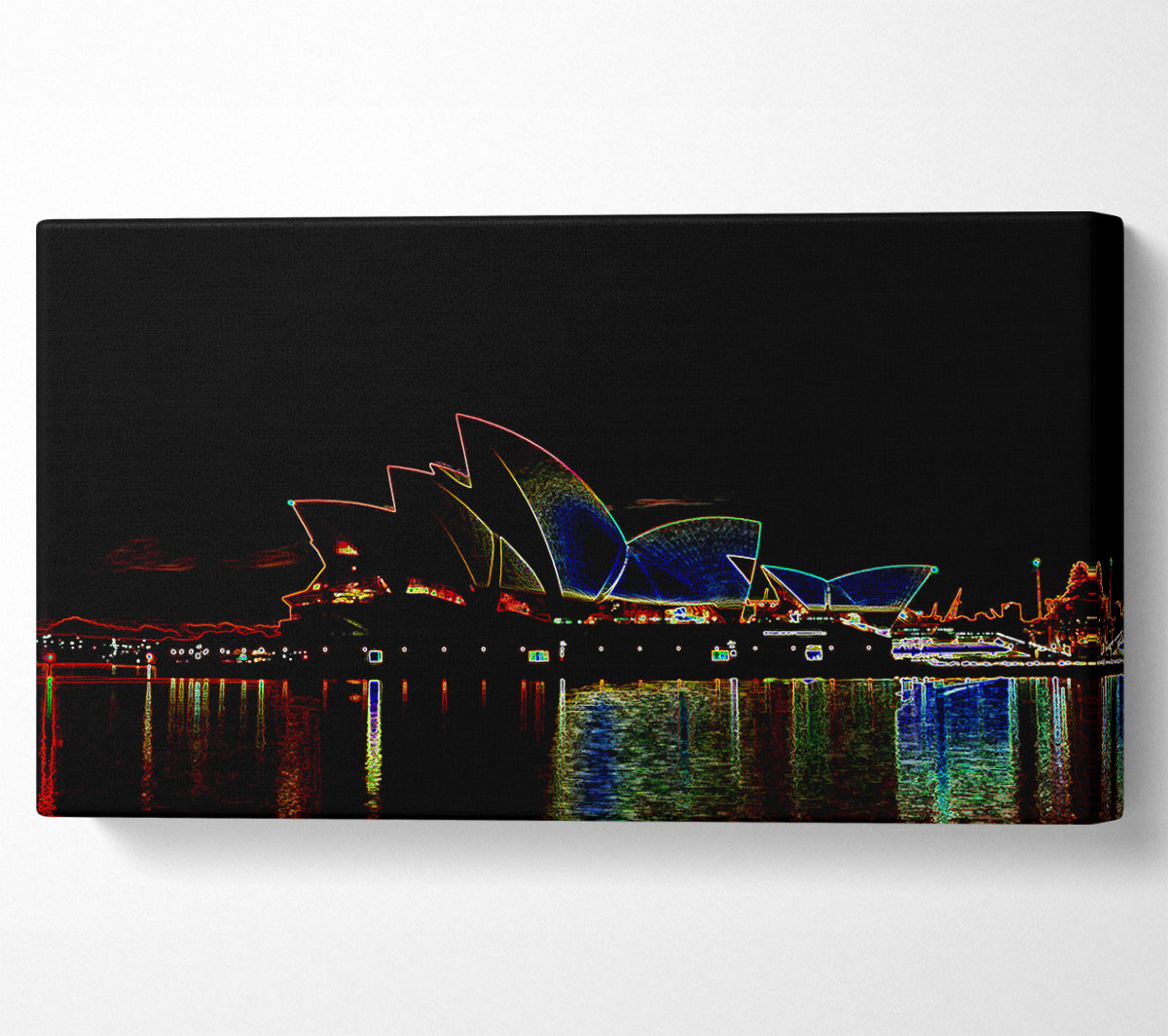 Sydney Opera House Psychedelic Canvas Wall Art