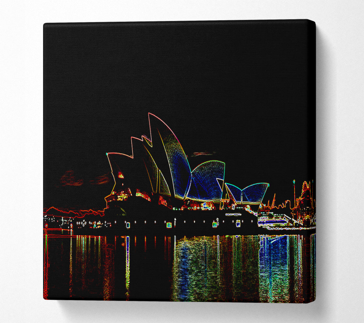 Sydney Opera House Psychedelic Canvas Wall Art