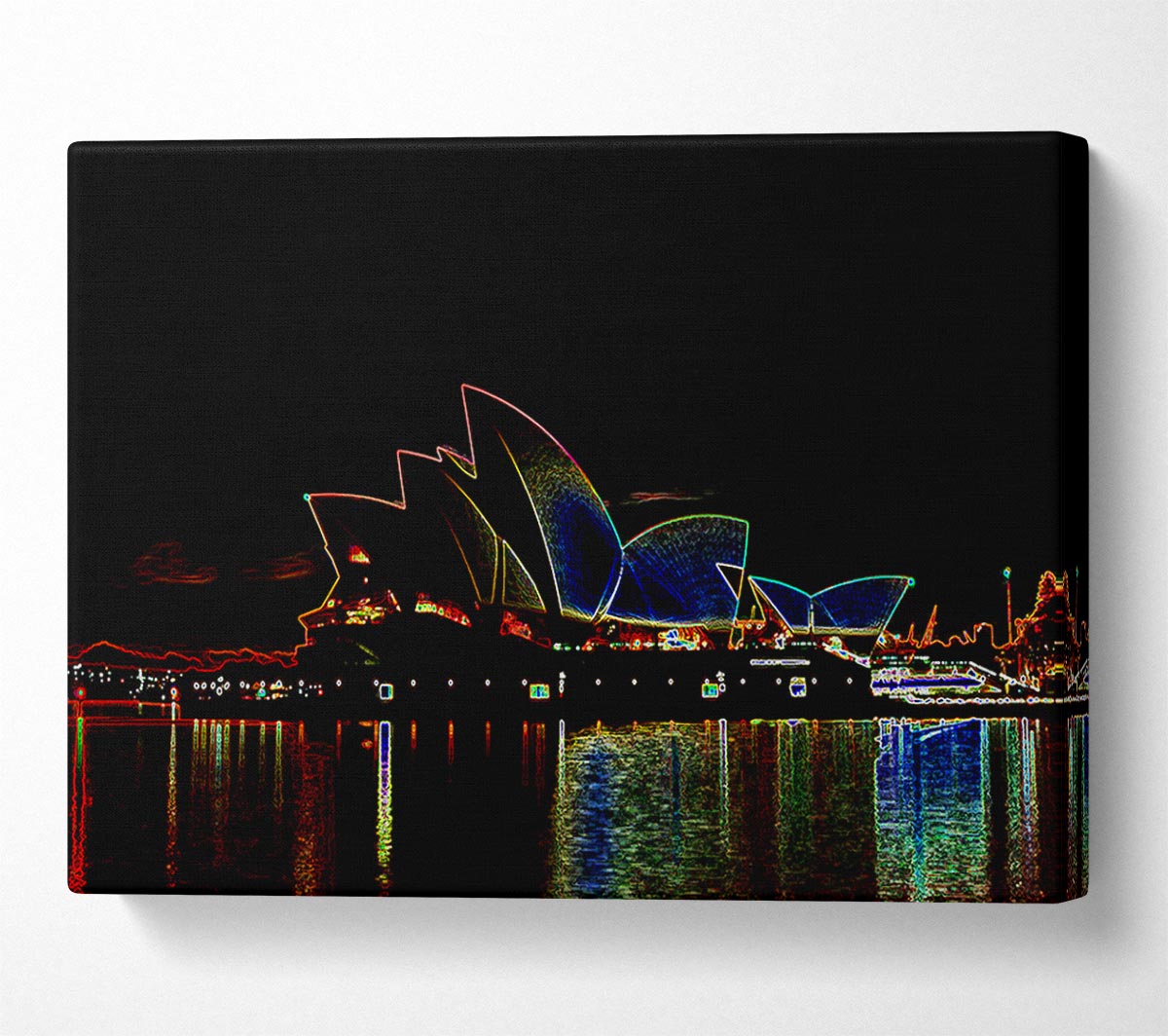 Sydney Opera House Psychedelic Canvas Wall Art
