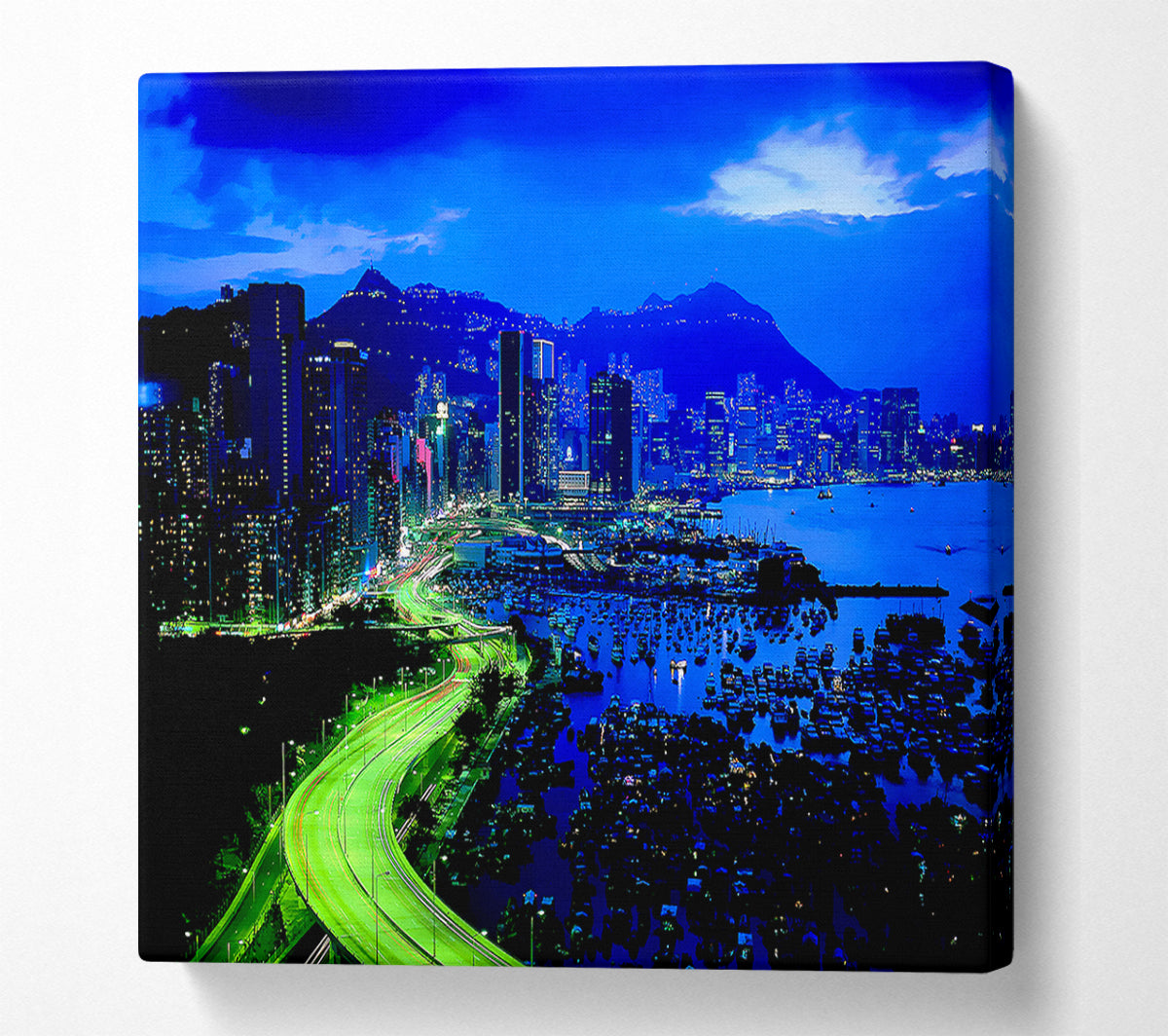Tokyo Blues Canvas Wall Art